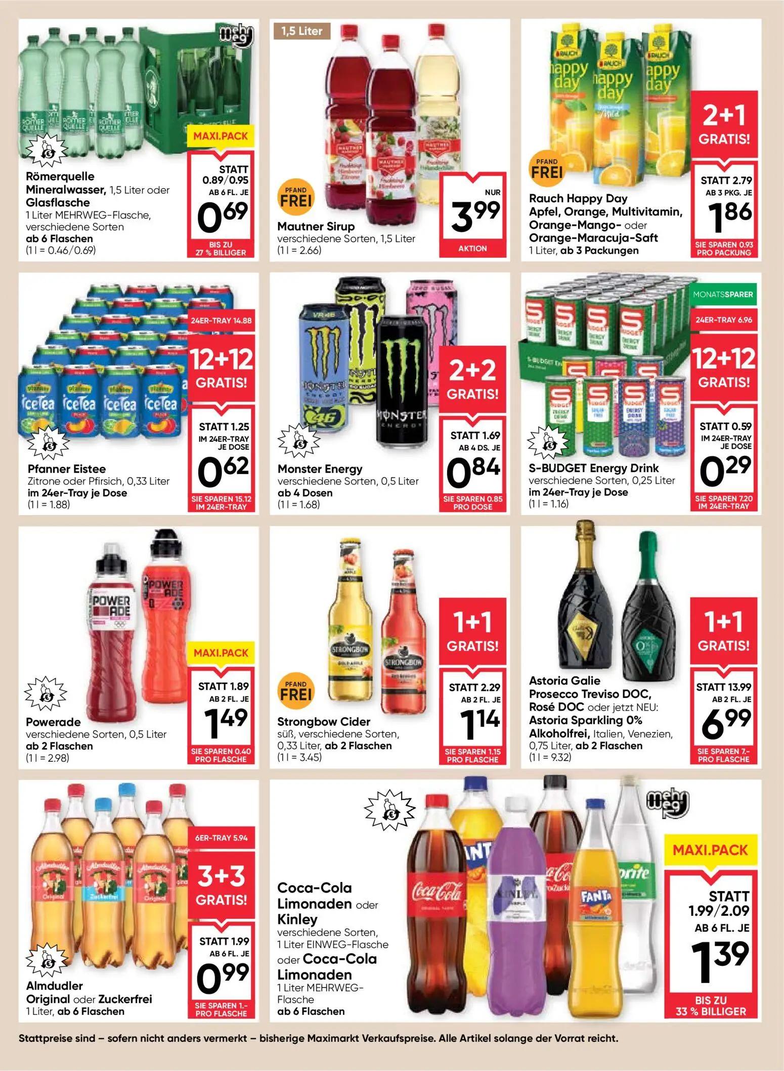 Maximarkt Prospekt, Seite 12 von 24 — Astoria Galie Prosecco Treviso DOC, Rosé DOC oder jetzt NEU: Astoria Sparkling 0% Alko…