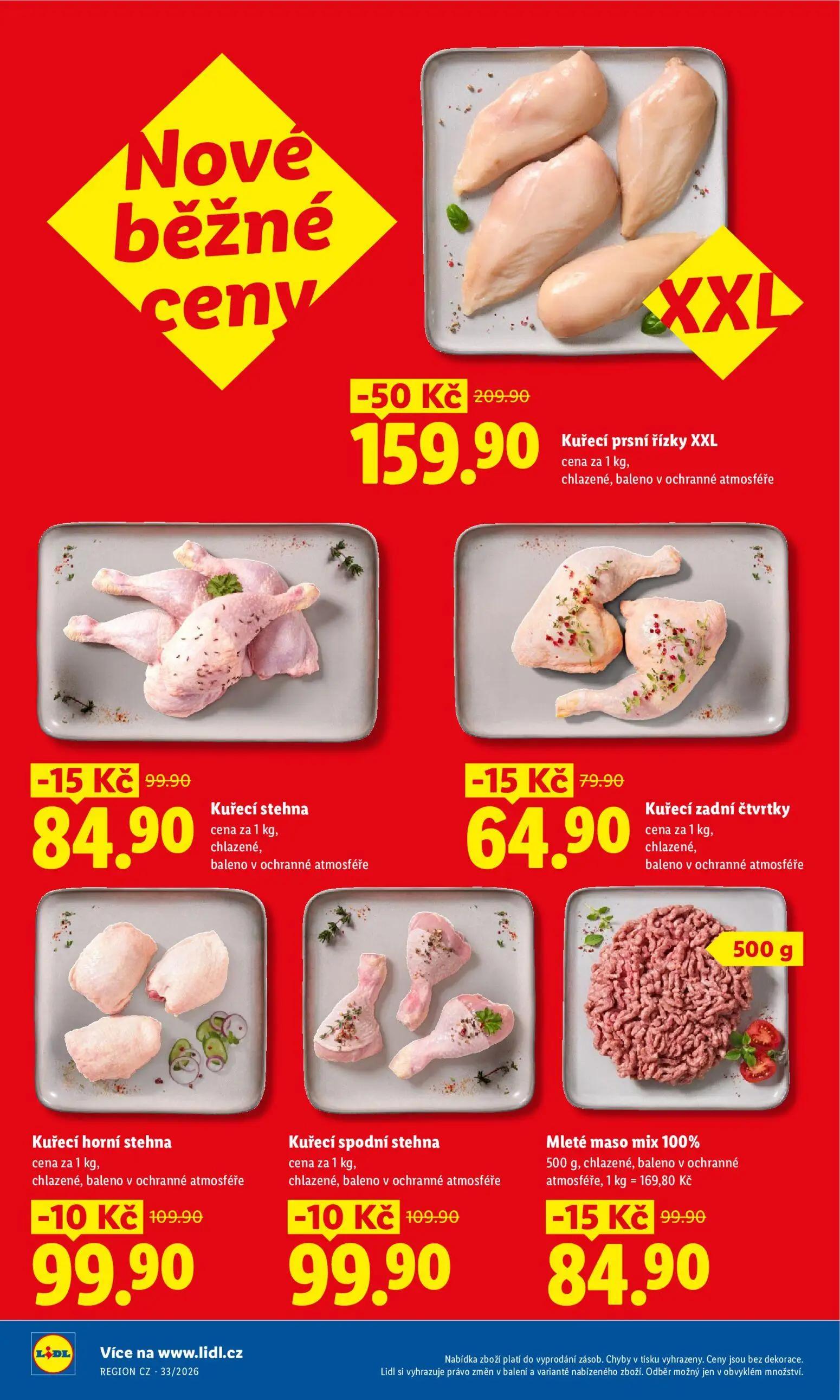 Lidl leták, strana 8 z 50 — Kuřecí prsní řízky XXL