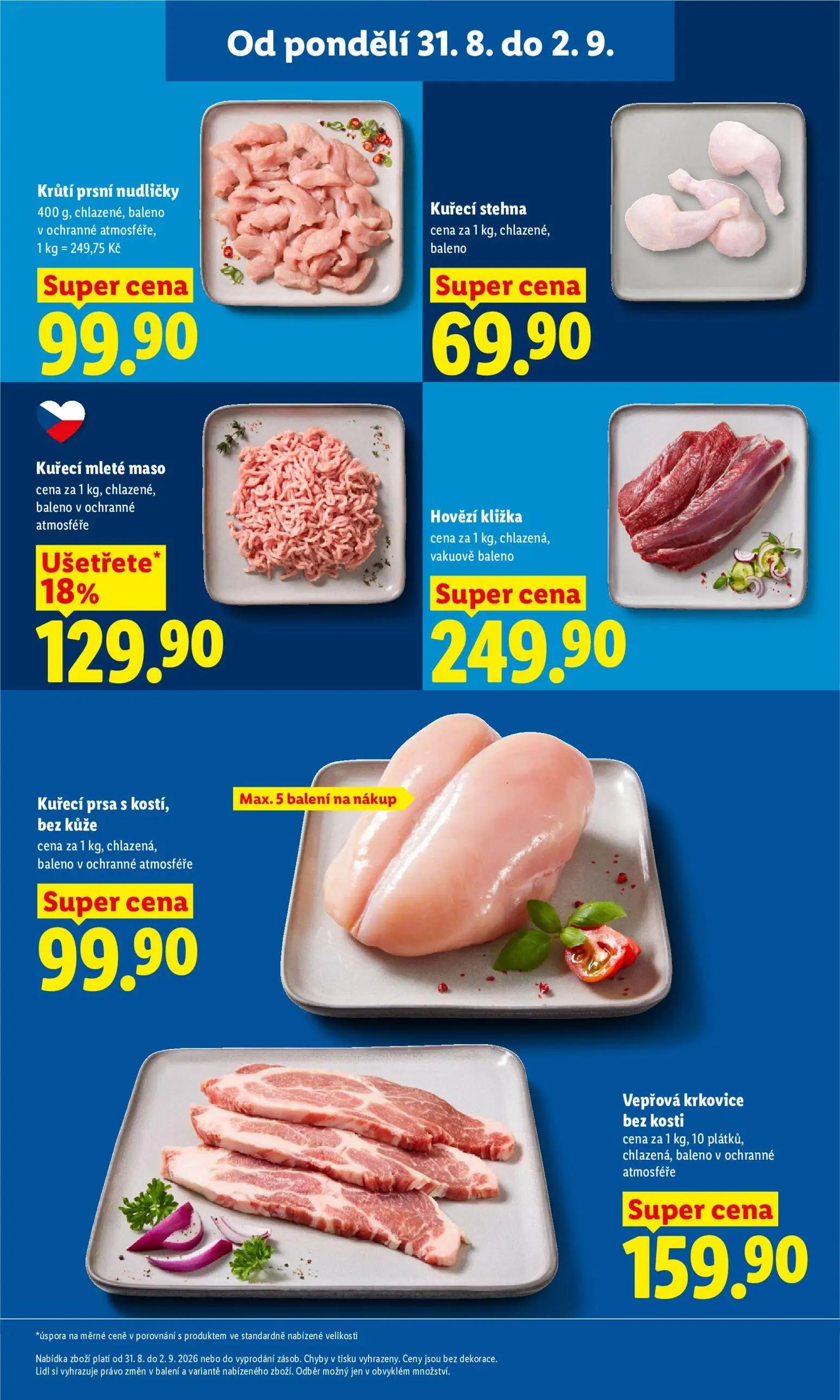 Lidl leták, strana 17 z 53 — Kuřecí mleté maso, Krůtí prsní nudličky, Kuřecí stehna