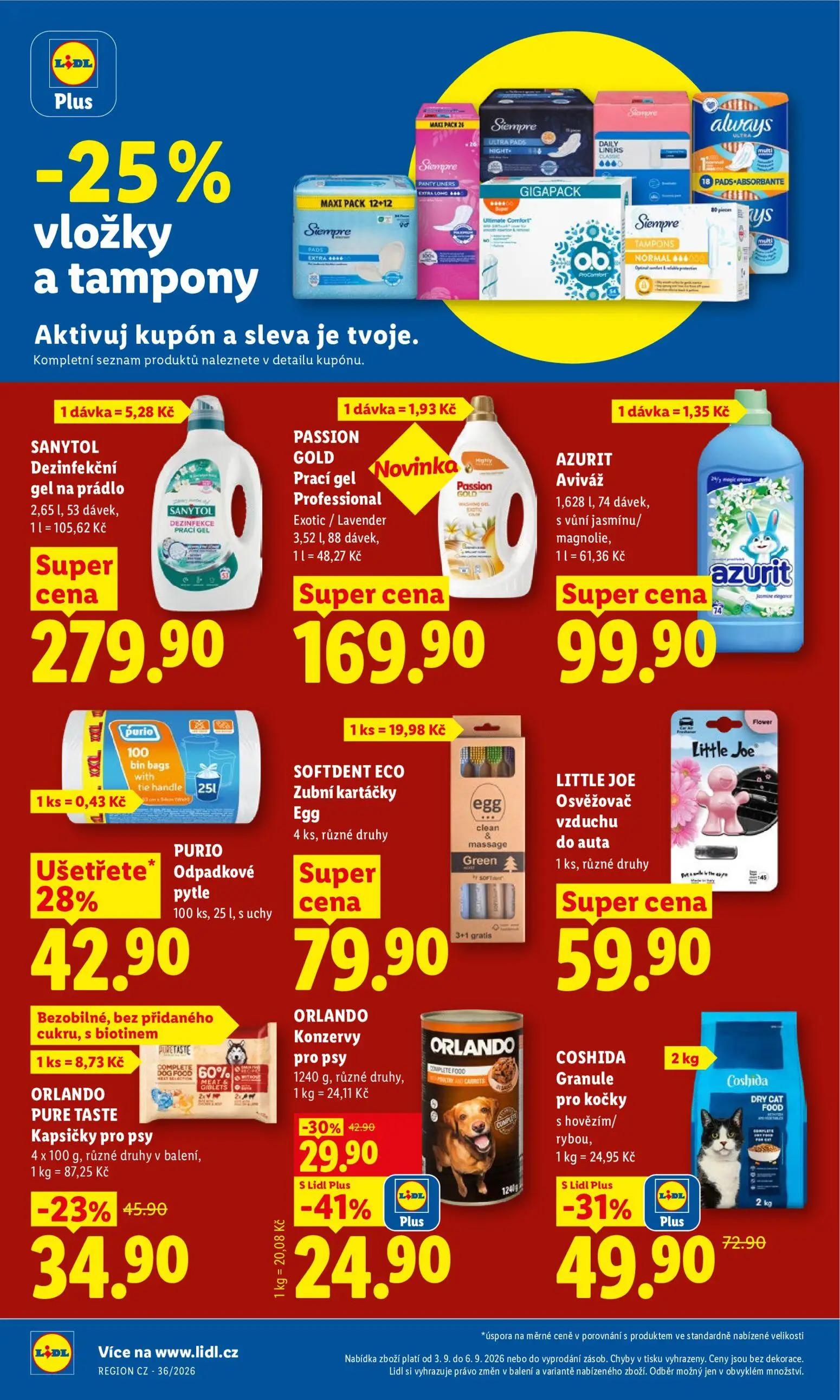 Lidl leták, strana 30 z 50 — COSHIDA Granule pro kočky s hovězím/ rybou, ORLANDO Konzervy pro psy, ORLANDO PURE TASTE Kapsič…