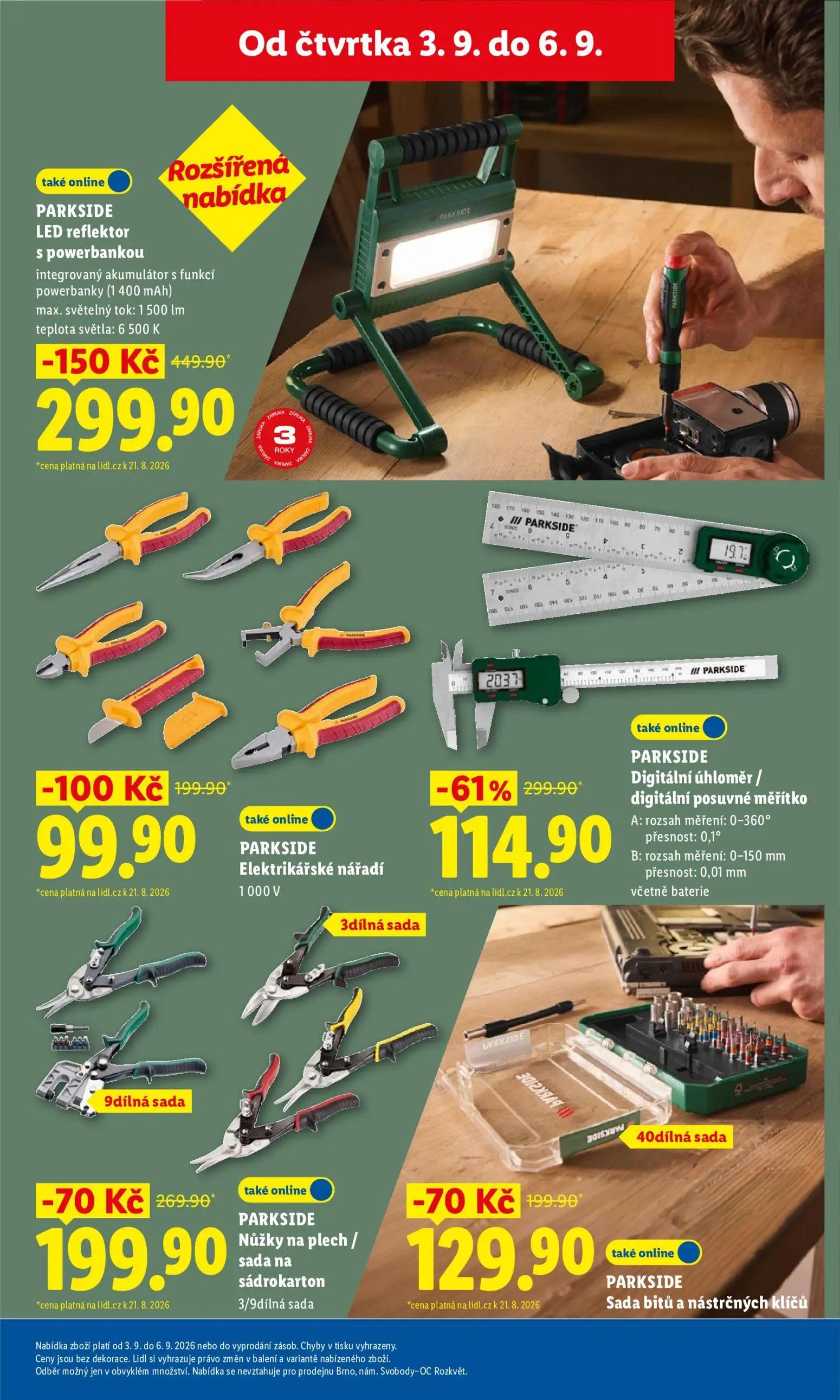 Lidl leták, strana 37 z 50 — PARKSIDE Digitální úhloměr / digitální posuvné měřítko A: rozsah měření: 0-360° přesnost: 0,1° …