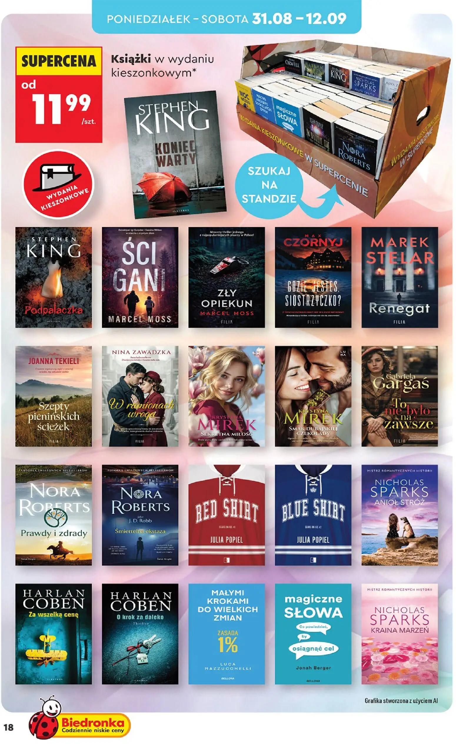 Biedronka gazetka, strona 18 z 44 — STEPHEN KING KONIEC WARTY, STEPHEN KING Podpalaczka, MARCEL MOSS ŚCI GANI