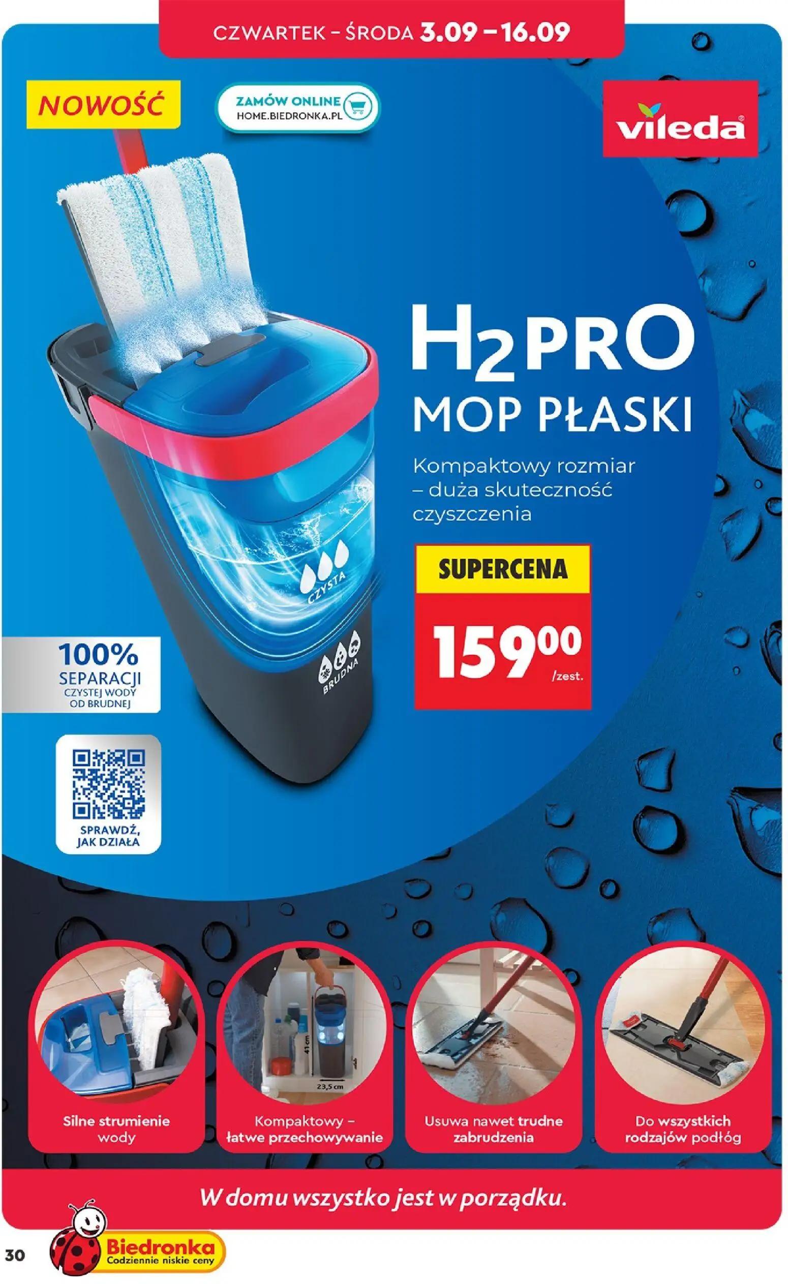 Biedronka gazetka, strona 30 z 44 — H2PRO MOP PŁASKI
