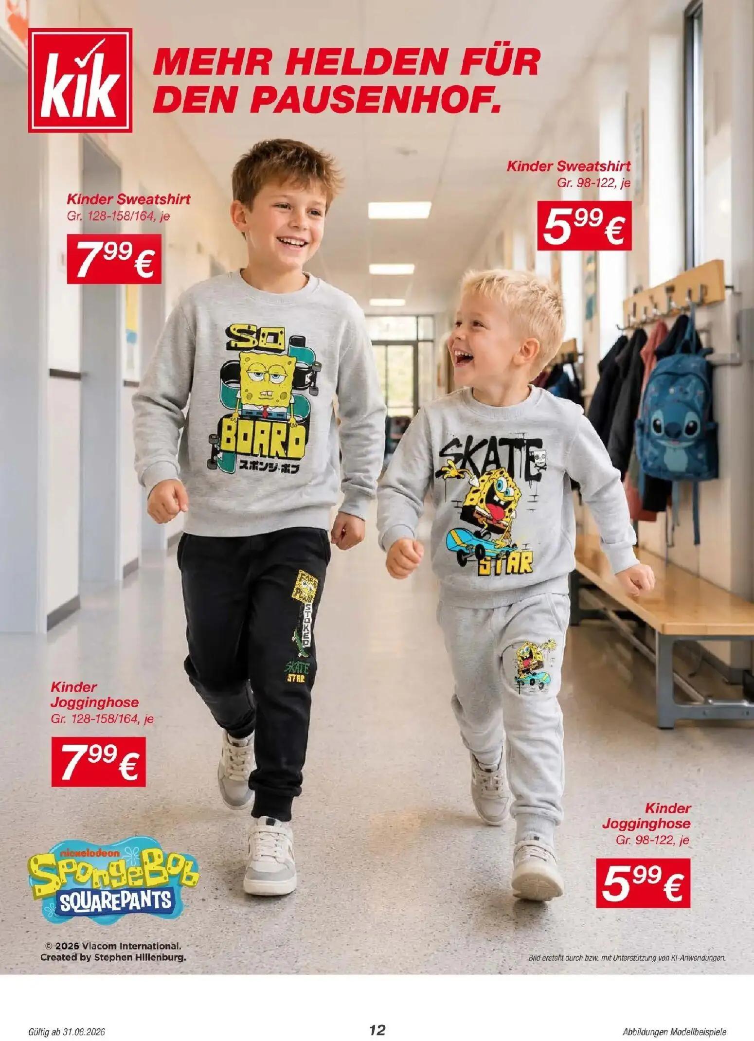 Interspar Prospekt, Seite 12 von 15 — Kinder Sweatshirt Gr. 128-158/164, je, Kinder Sweatshirt Gr. 98-122, je, Kinder Joggin…