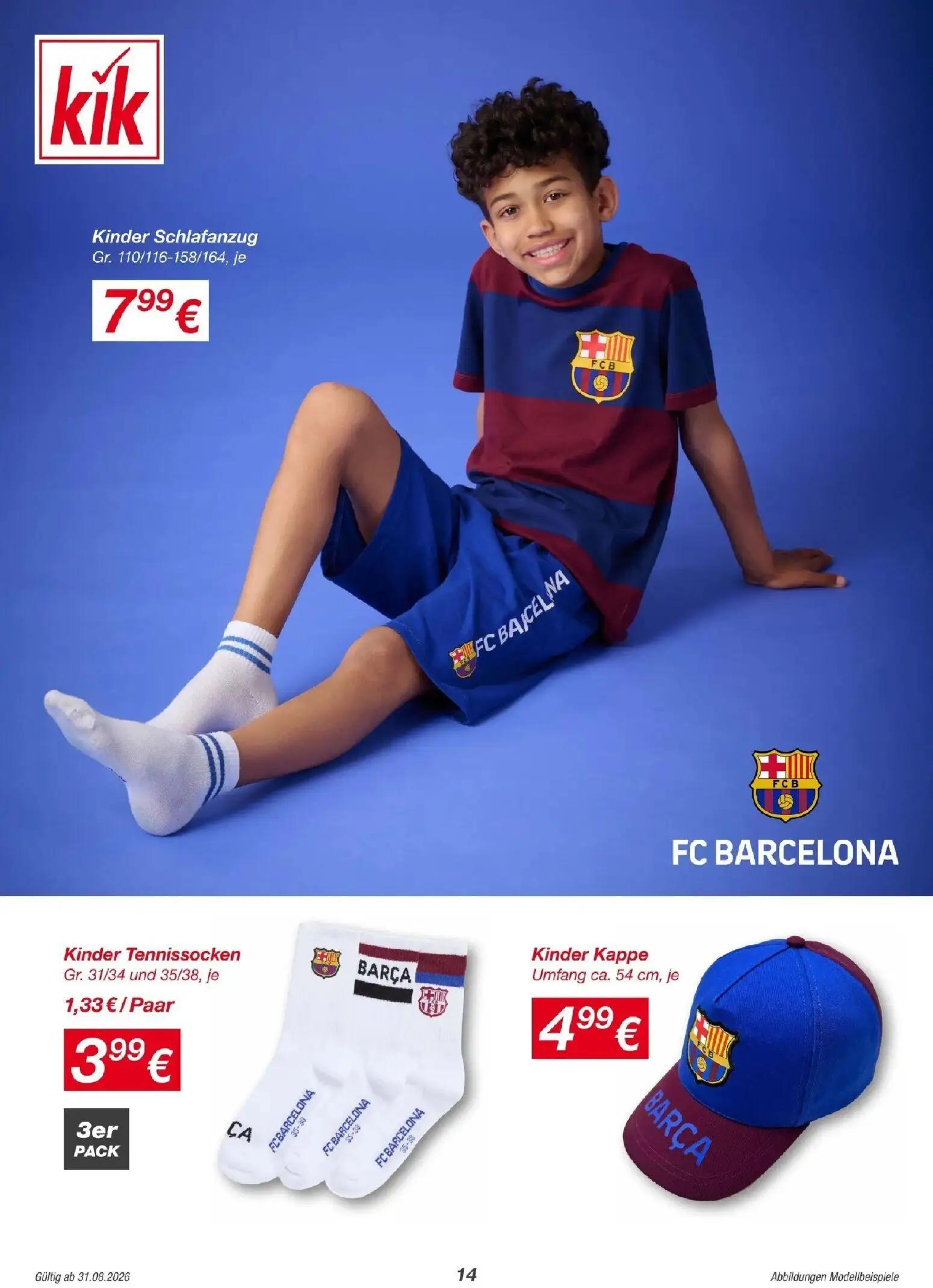 Lidl Prospekt, Seite 14 von 15 — Kinder Schlafanzug Gr. 110/116-158/164, je, Kinder Tennissocken Gr. 31/34 und 35/38, je, Ki…