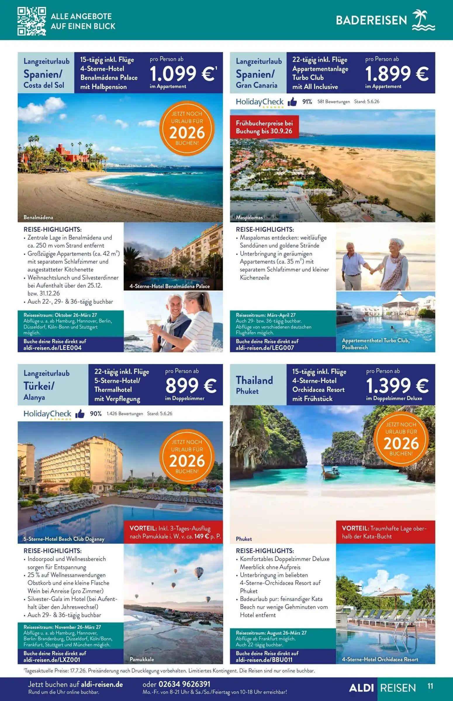 Aldi Nord Prospekt, Seite 11 von 32 — Langzeiturlaub Spanien/Costa del Sol 4-Sterne-Hotel Benalmádena Palace mit Halbpension…