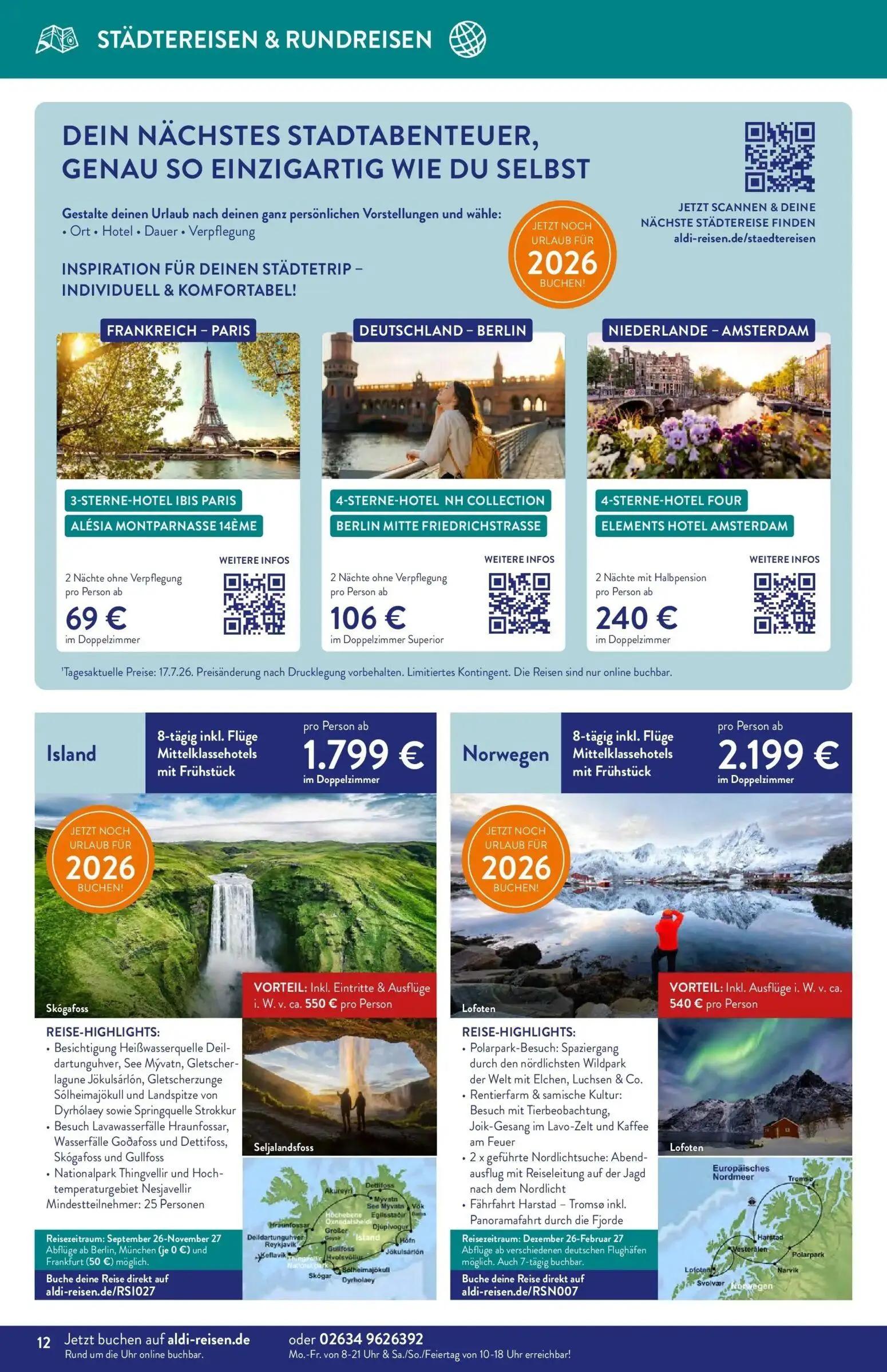 Aldi Nord Prospekt, Seite 12 von 32 — 3-STERNE-HOTEL IBIS PARIS ALÉSIA MONTPARNASSE 14ÈME, 4-STERNE-HOTEL NH COLLECTION BERL…