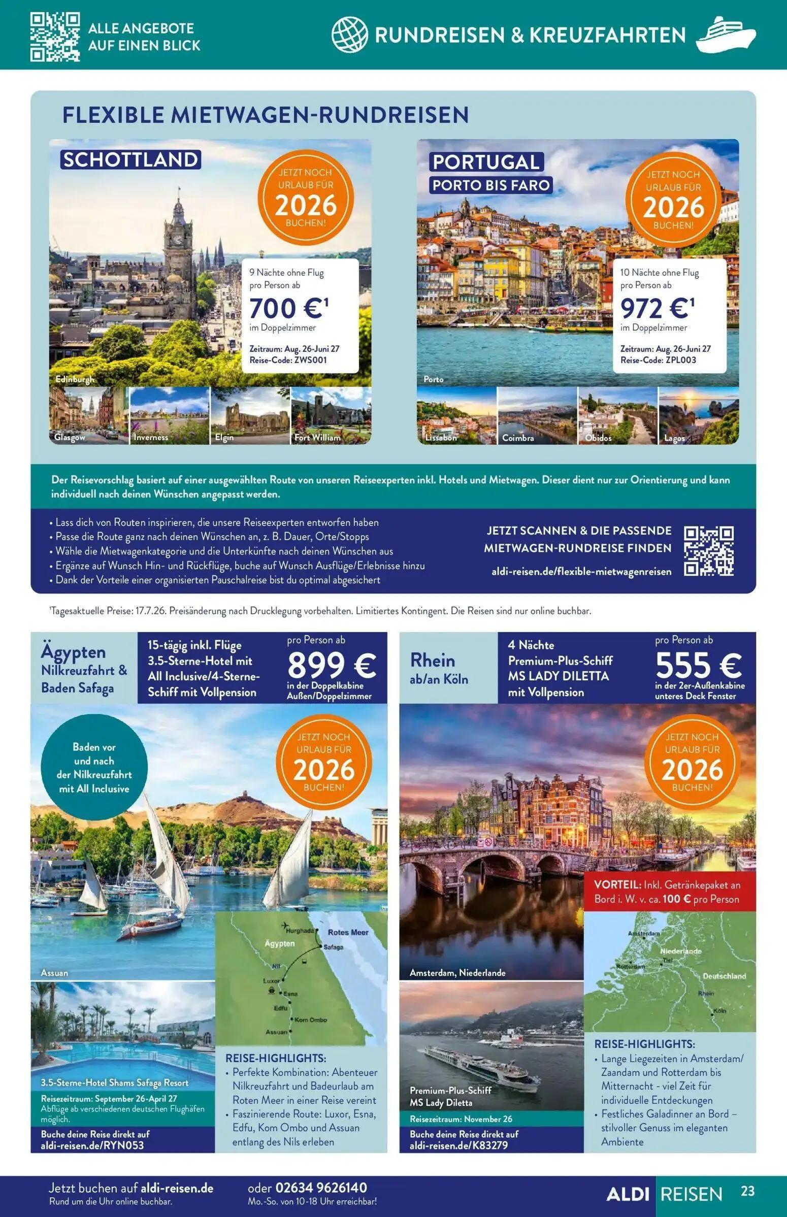 Aldi Nord Prospekt, Seite 23 von 32 — Ägypten Nilkreuzfahrt & Baden Safaga
