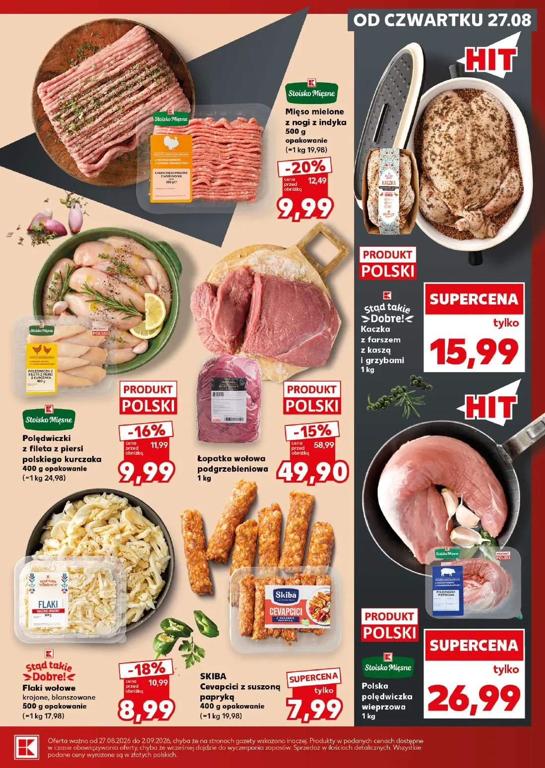 Kaufland gazetka, strona 19 z 26 — Łopatka wołowa podgrzebieniowa, Mięso mielone z nogi z indyka, Polędwiczki z fileta z pie…