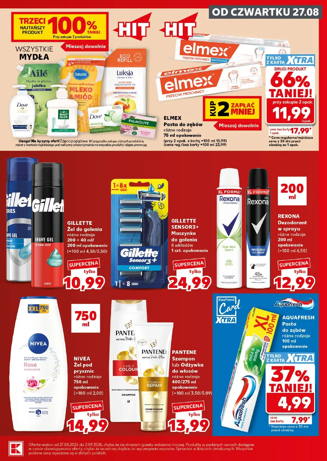 Kaufland gazetka, strona 23 z 26 — REXONA Dezodorant w sprayu, NIVEA Żel pod prysznic, PANTENE Szampon lub Odżywka do włosów