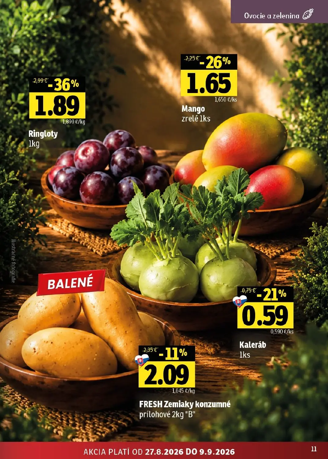 Fresh východ leták, strana 11 z 50 — Ringloty, Mango zrelé, FRESH Zemiaky konzumné prílohové