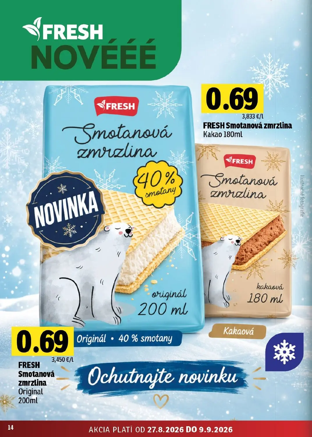 Fresh východ leták, strana 14 z 50 — FRESH Smotanová zmrzlina Original, FRESH Smotanová zmrzlina Kakao