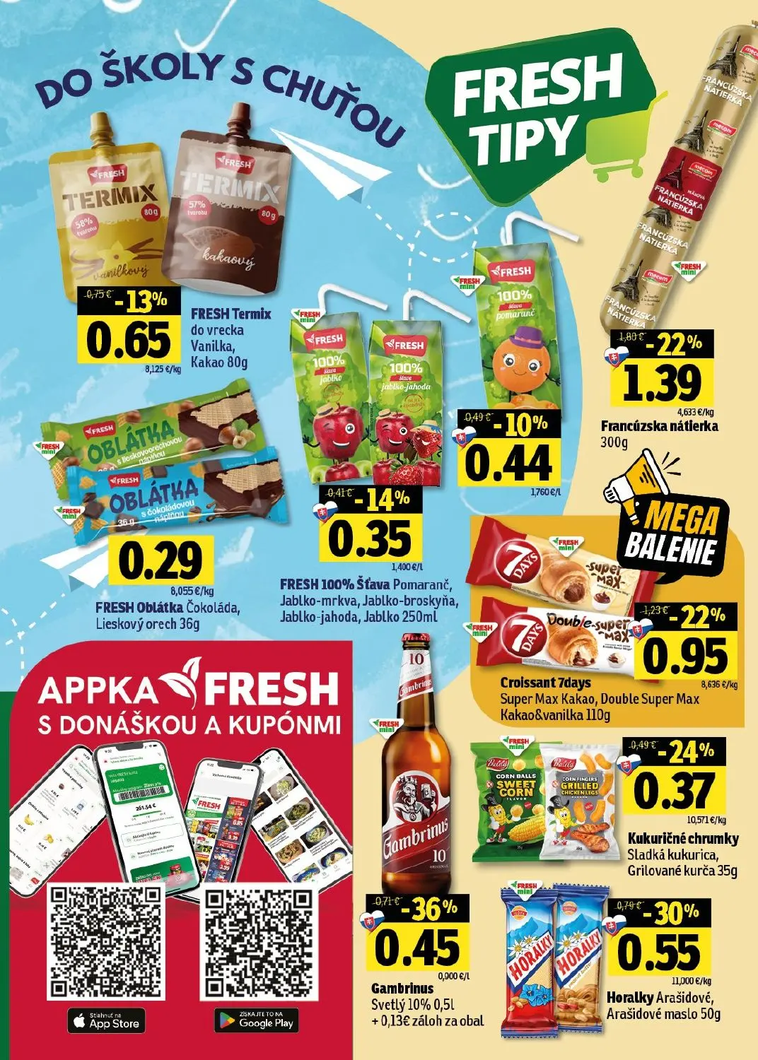 Fresh východ leták, strana 50 z 50 — Francúzska nátierka, Croissant 7days Super Max Kakao, Double Super Max Kakao&vanilka, G…