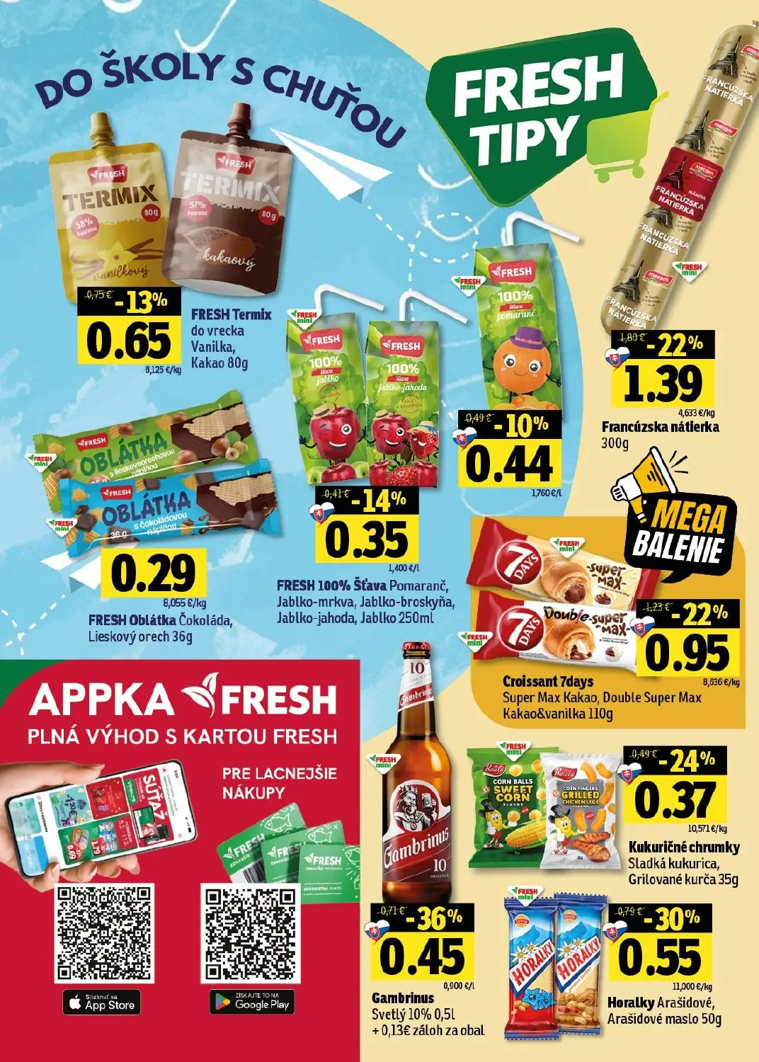 Fresh - západ leták, strana 46 z 46 — Francúzska nátierka, Croissant 7days Super Max Kakao, Double Super Max Kakao&vanilka, …