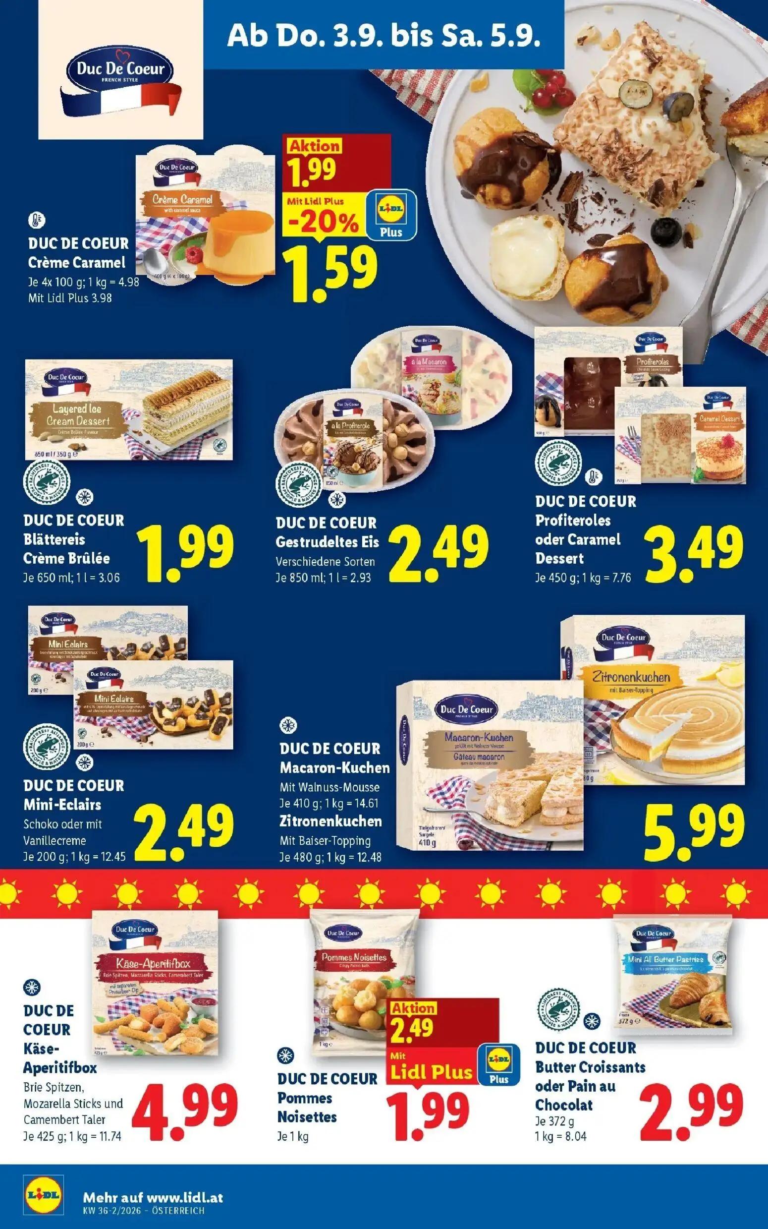 Lidl Prospekt, Seite 16 von 55 — DUC DE COEUR Butter Croissants oder Pain au Chocolat