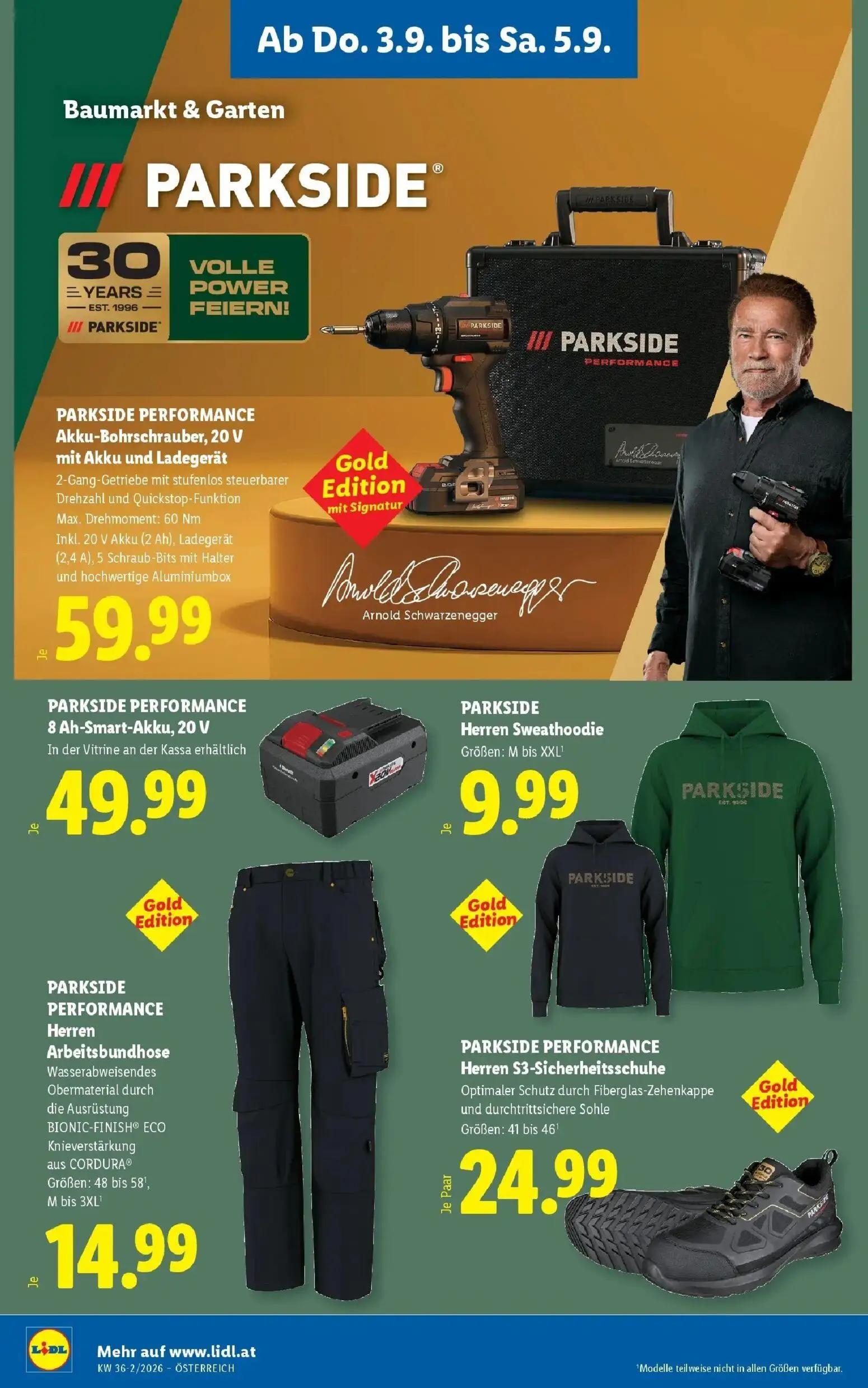 Lidl Prospekt, Seite 20 von 55 — PARKSIDE PERFORMANCE Akku-Bohrschrauber, 20 V mit Akku und Ladegerät, PARKSIDE PERFORMANCE …