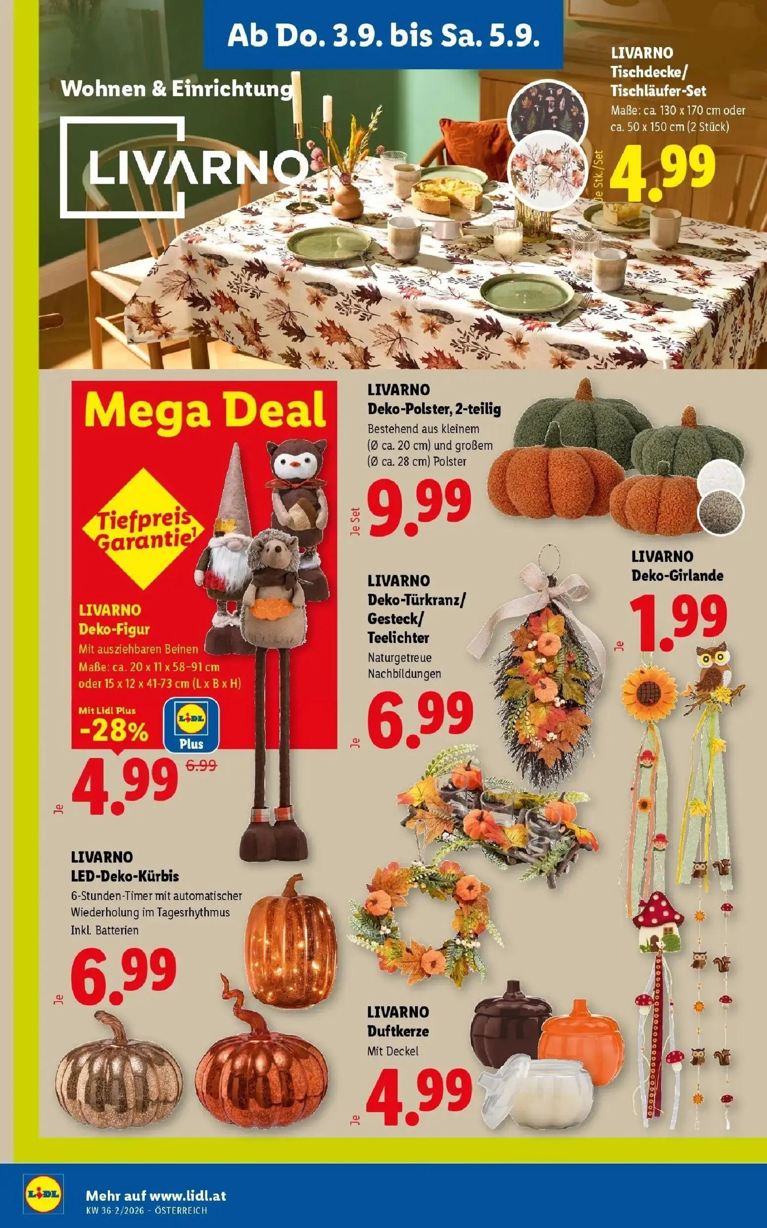 Lidl Prospekt, Seite 26 von 55 — LIVARNO Tischdecke/Tischläufer-Set