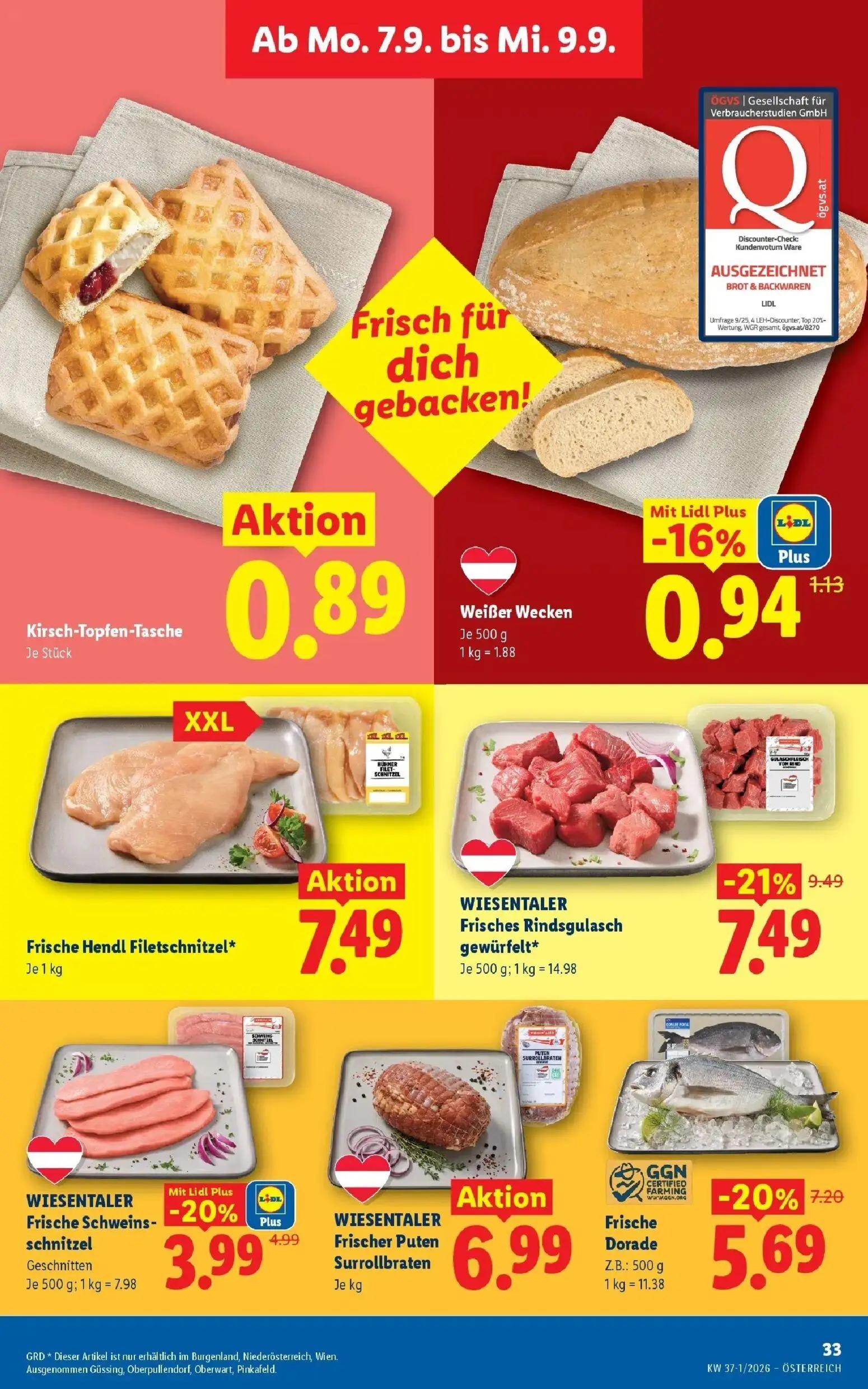 Lidl Prospekt, Seite 42 von 55 — Frische Hendl Filetschnitzel*
