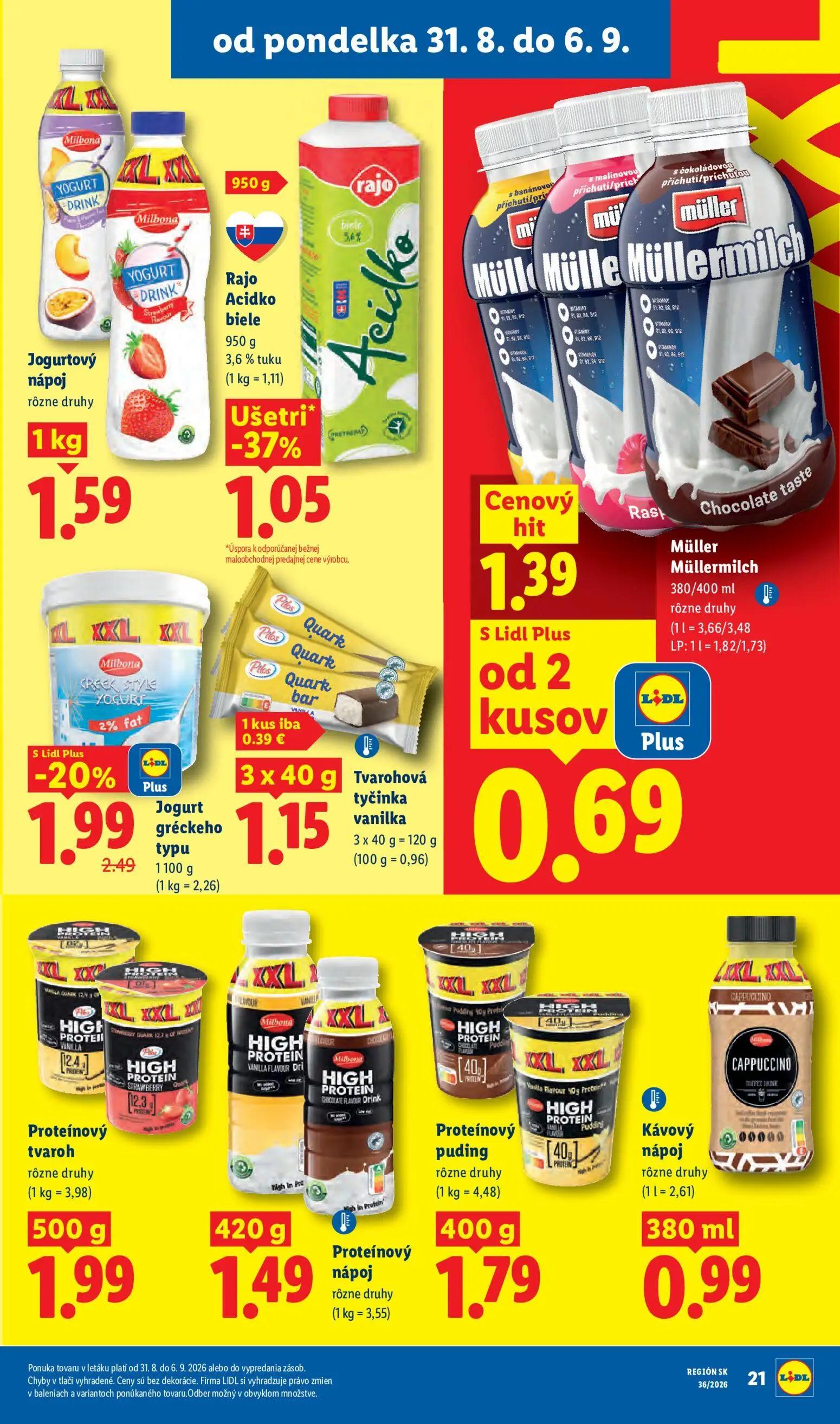 Lidl leták, strana 29 z 97 — Proteínový puding
