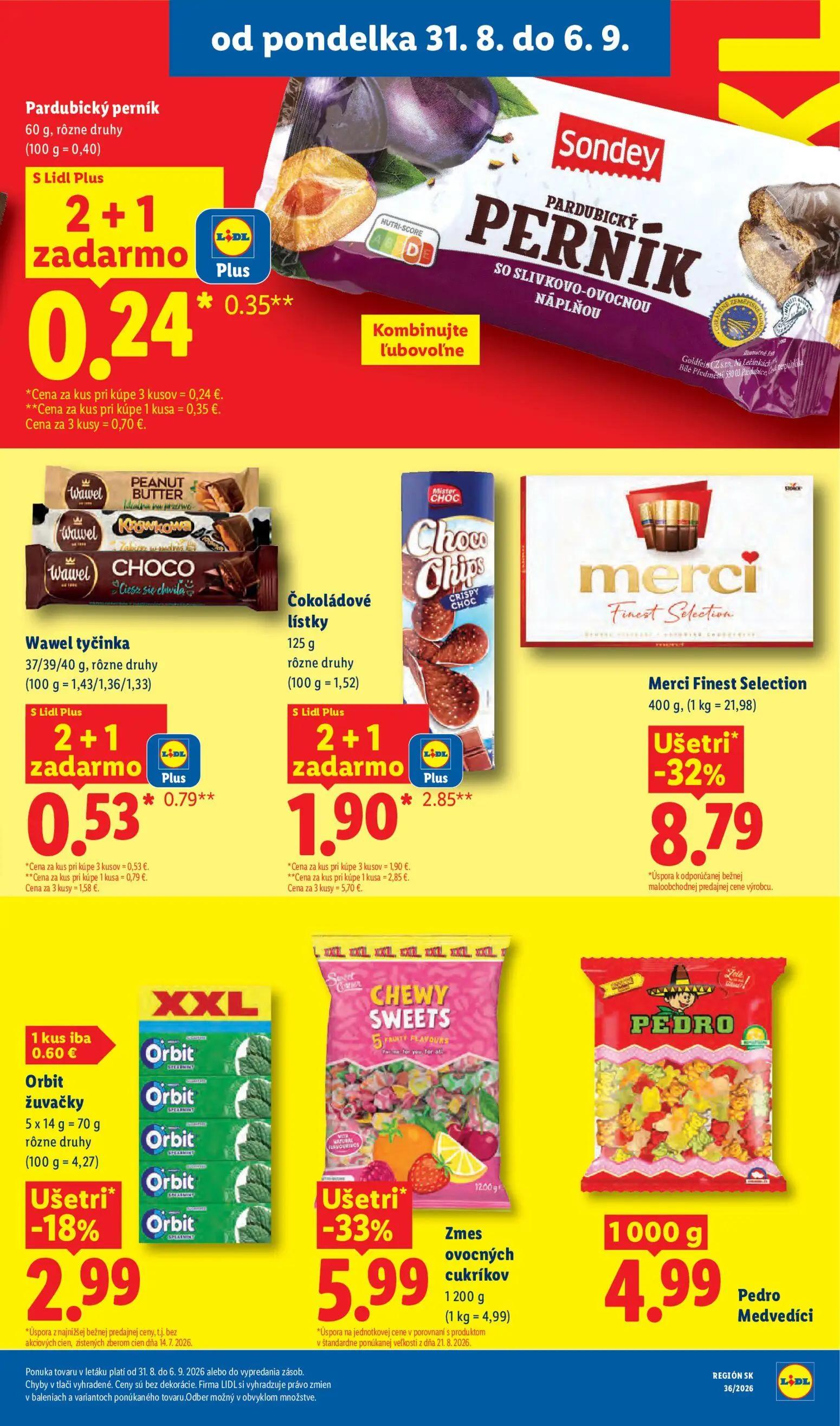 Lidl leták, strana 37 z 97 — Merci Finest Selection, Zmes ovocných cukríkov, Čokoládové lístky