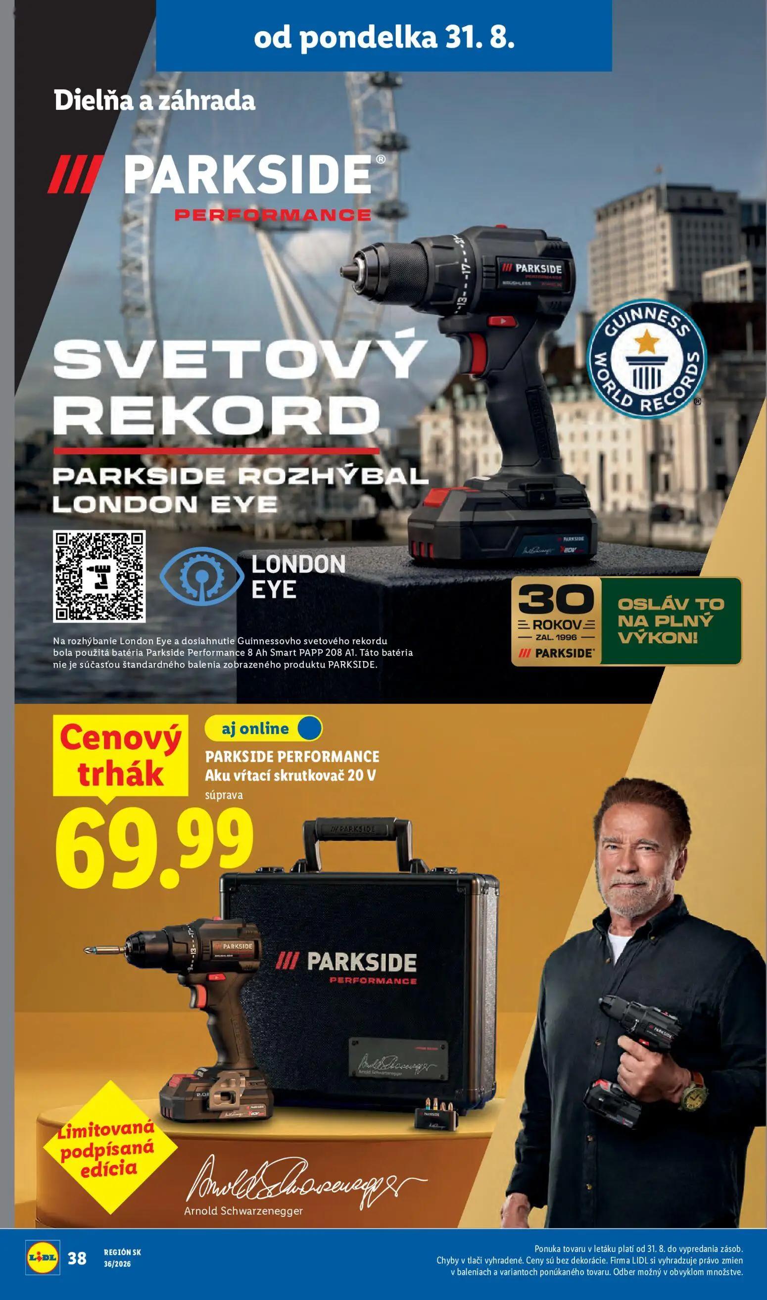Lidl leták, strana 50 z 97 — PARKSIDE PERFORMANCE Aku vŕtací skrutkovač 20 V súprava