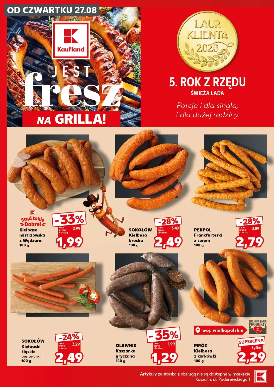 Kaufland gazetka, strona 18 z 30 — Kiełbasa mistrzowska z Wędzarni, SOKOŁÓW Kiełbasa brocka, SOKOŁÓW Kiełbaski śląskie bez o…