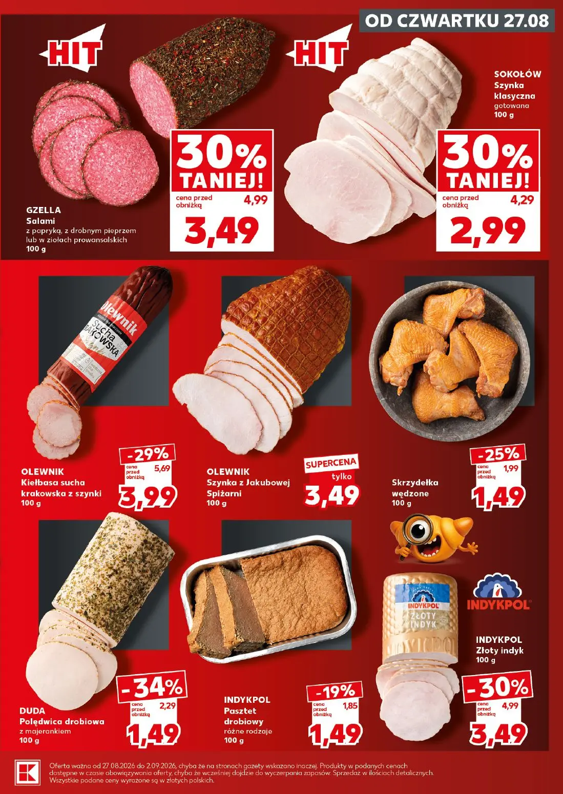 Kaufland gazetka, strona 19 z 30 — OLEWNIK Kiełbasa sucha krakowska z szynki, GZELLA Salami z papryką, z drobnym pieprzem lu…