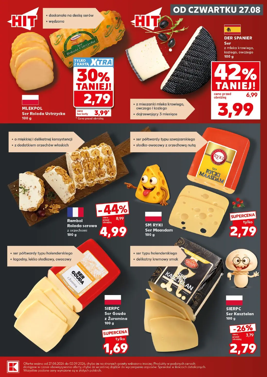 Kaufland gazetka, strona 21 z 30 — Rambol Rolada serowa z orzechami, DER SPANIER Ser z mleka krowiego, koziego, owczego, MLE…