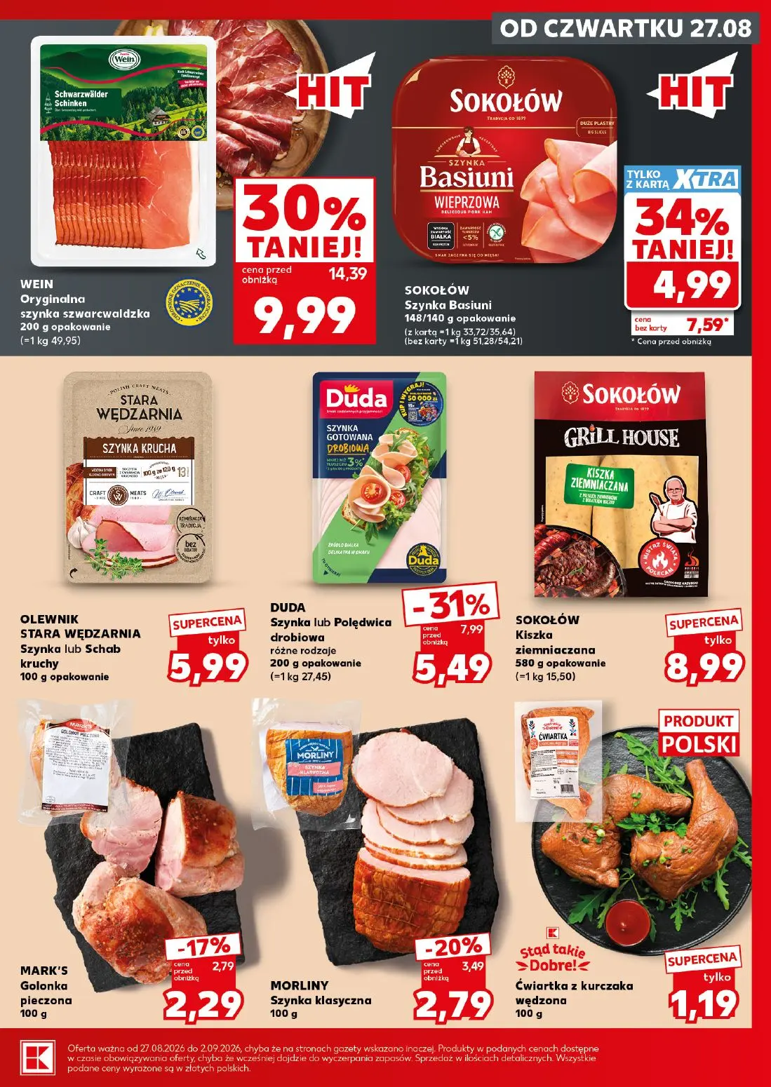 Kaufland gazetka, strona 23 z 30 — Oryginalna szynka szwarcwaldzka, Szynka Basiuni, MORLINY Szynka klasyczna