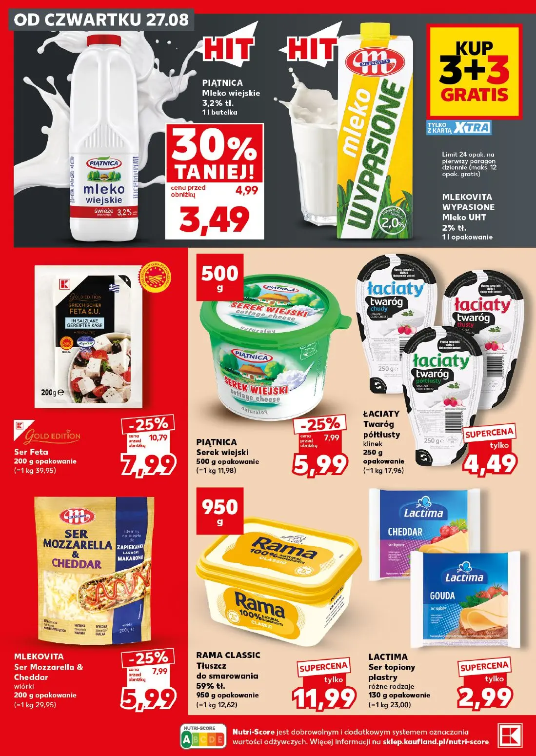 Kaufland gazetka, strona 24 z 30 — GOLD EDITION Ser Feta, MLEKOVITA Ser Mozzarella & Cheddar wiórki, LACTIMA Ser topiony pla…