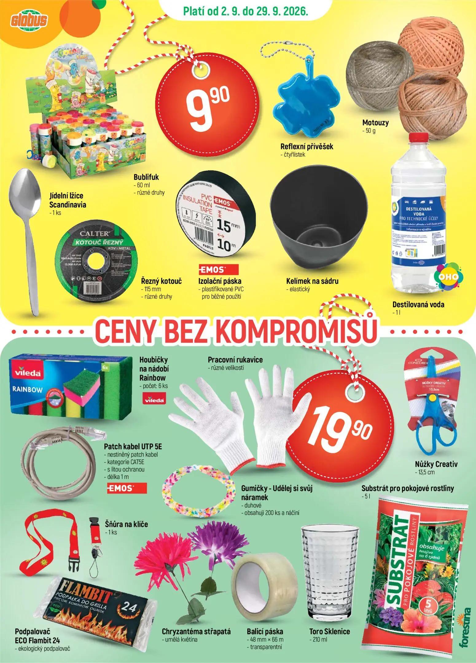 GLOBUS leták, strana 16 z 47 — Bublifuk, Reflexní přívěšek, Motouzy