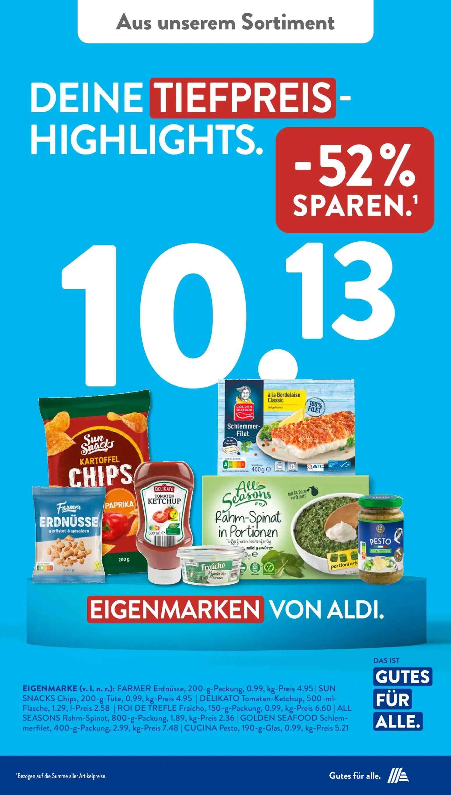 Aldi Süd Prospekt, Seite 20 von 23 — FARMER Erdnüsse, SUN SNACKS Chips Paprika, DELIKATO Tomaten-Ketchup