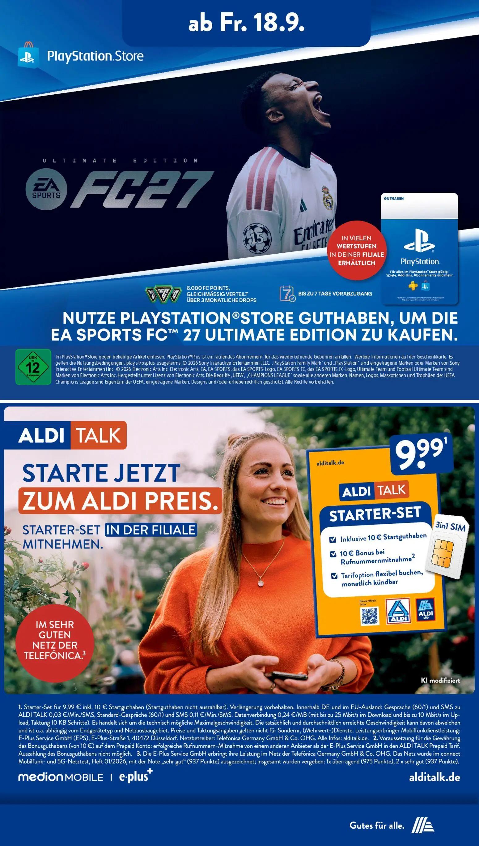Aldi Süd Prospekt, Seite 21 von 23 — ALDI TALK STARTER-SET