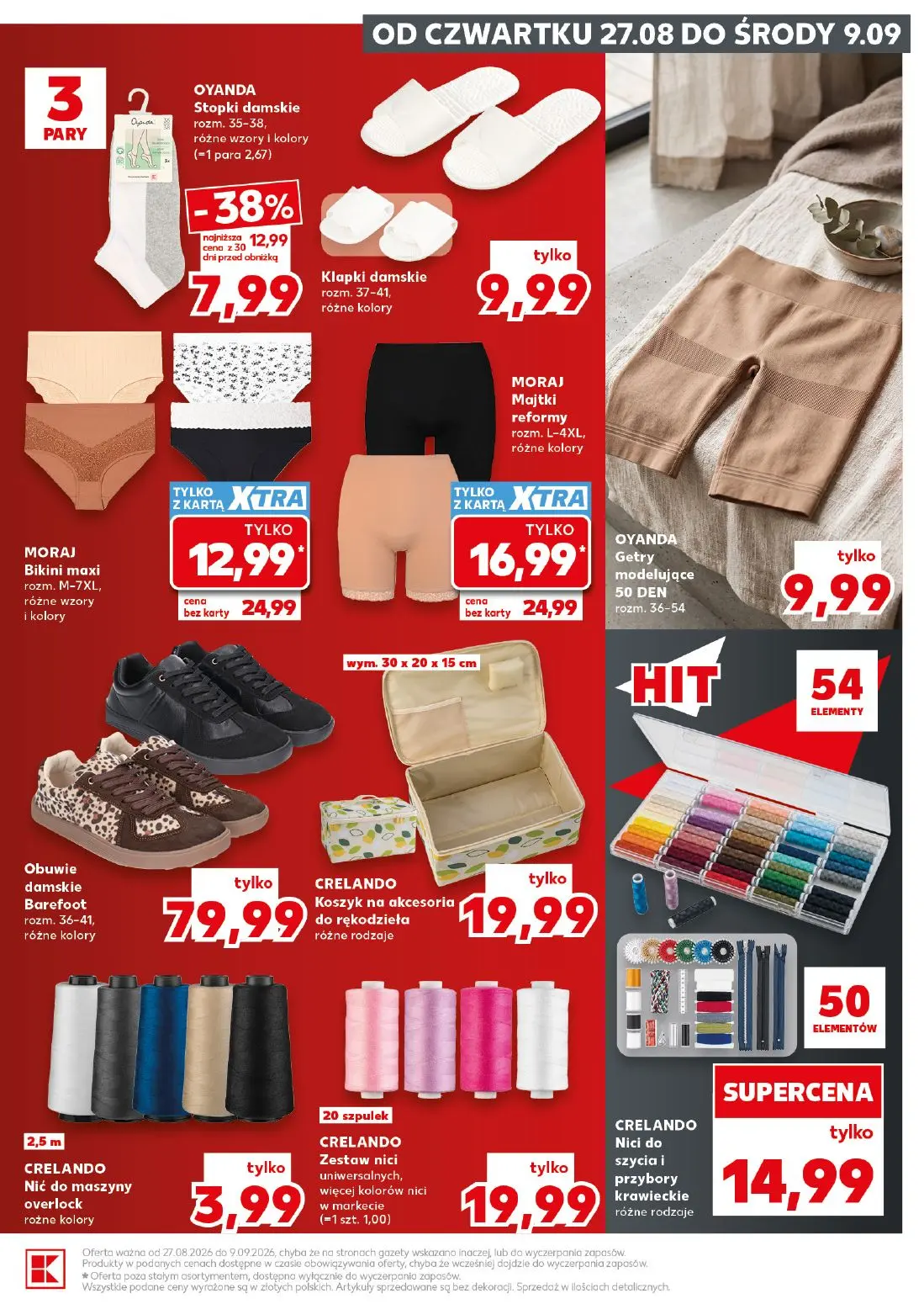 Kaufland gazetka, strona 27 z 30 — MORAJ Bikini maxi, MORAJ Majtki reformy, OYANDA Stopki damskie