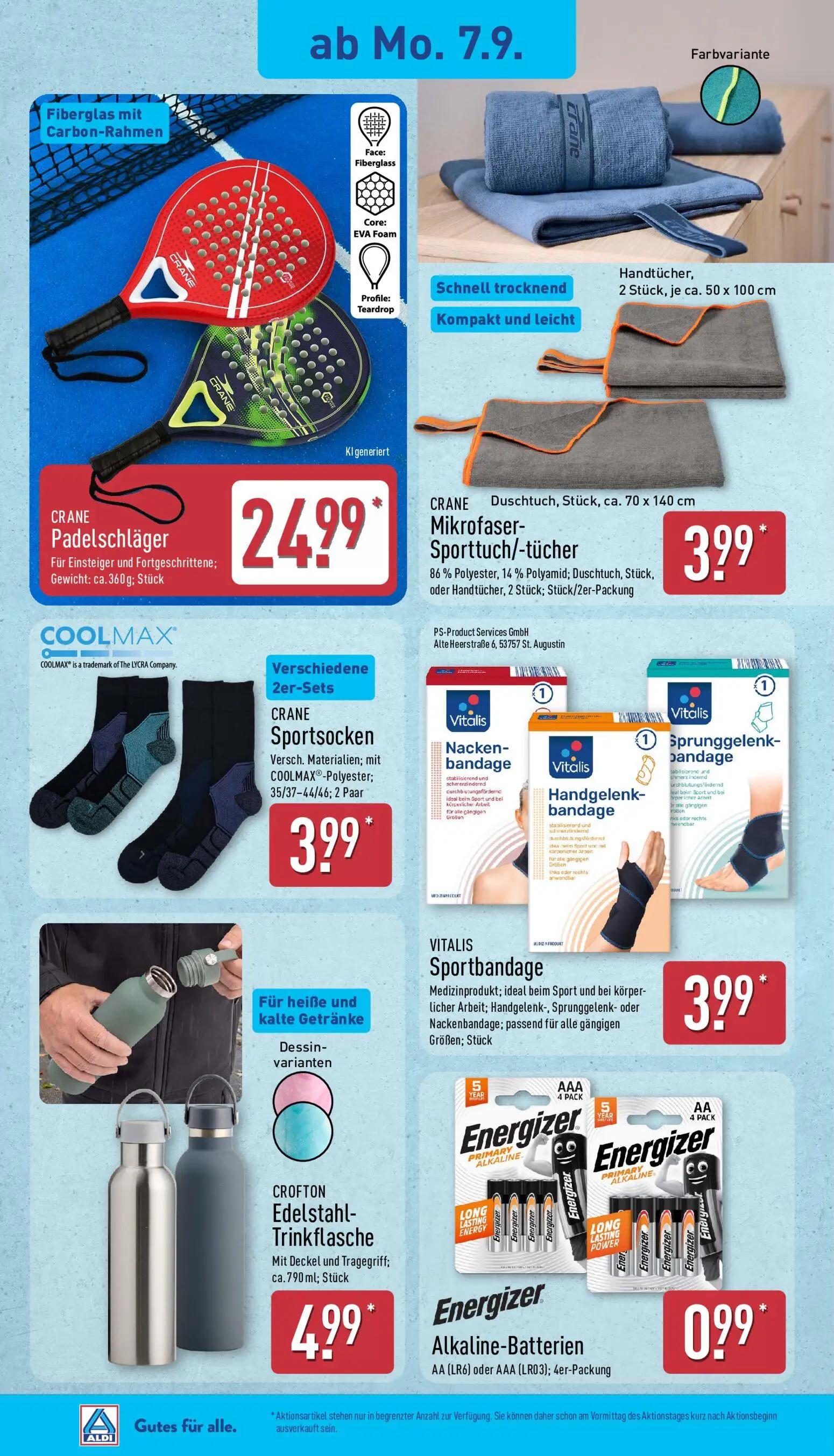 Aldi Nord Prospekt, Seite 20 von 40 — CRANE Sportsocken
