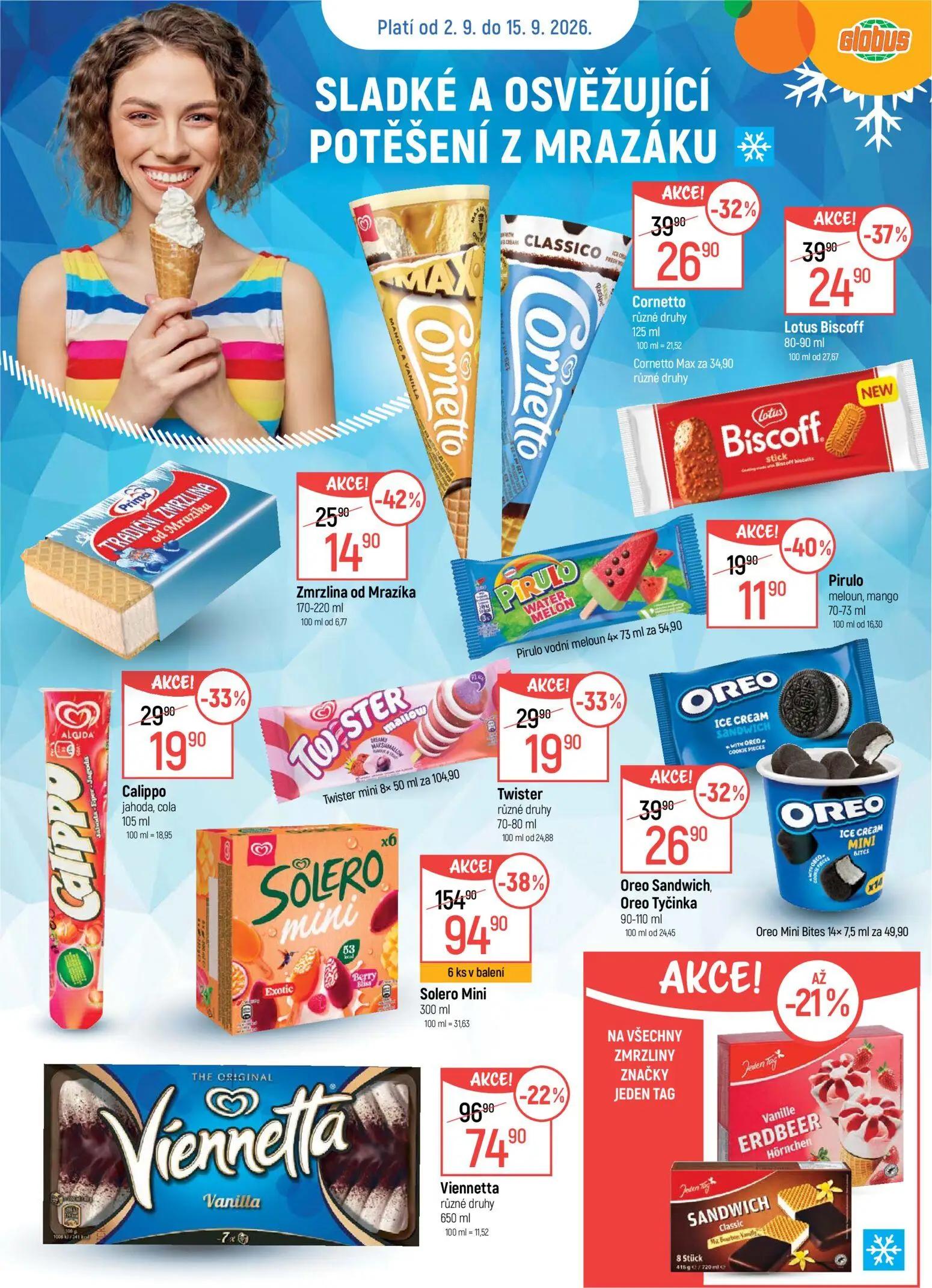 GLOBUS leták, strana 20 z 47 — Solero Mini, Viennetta, Lotus Biscoff