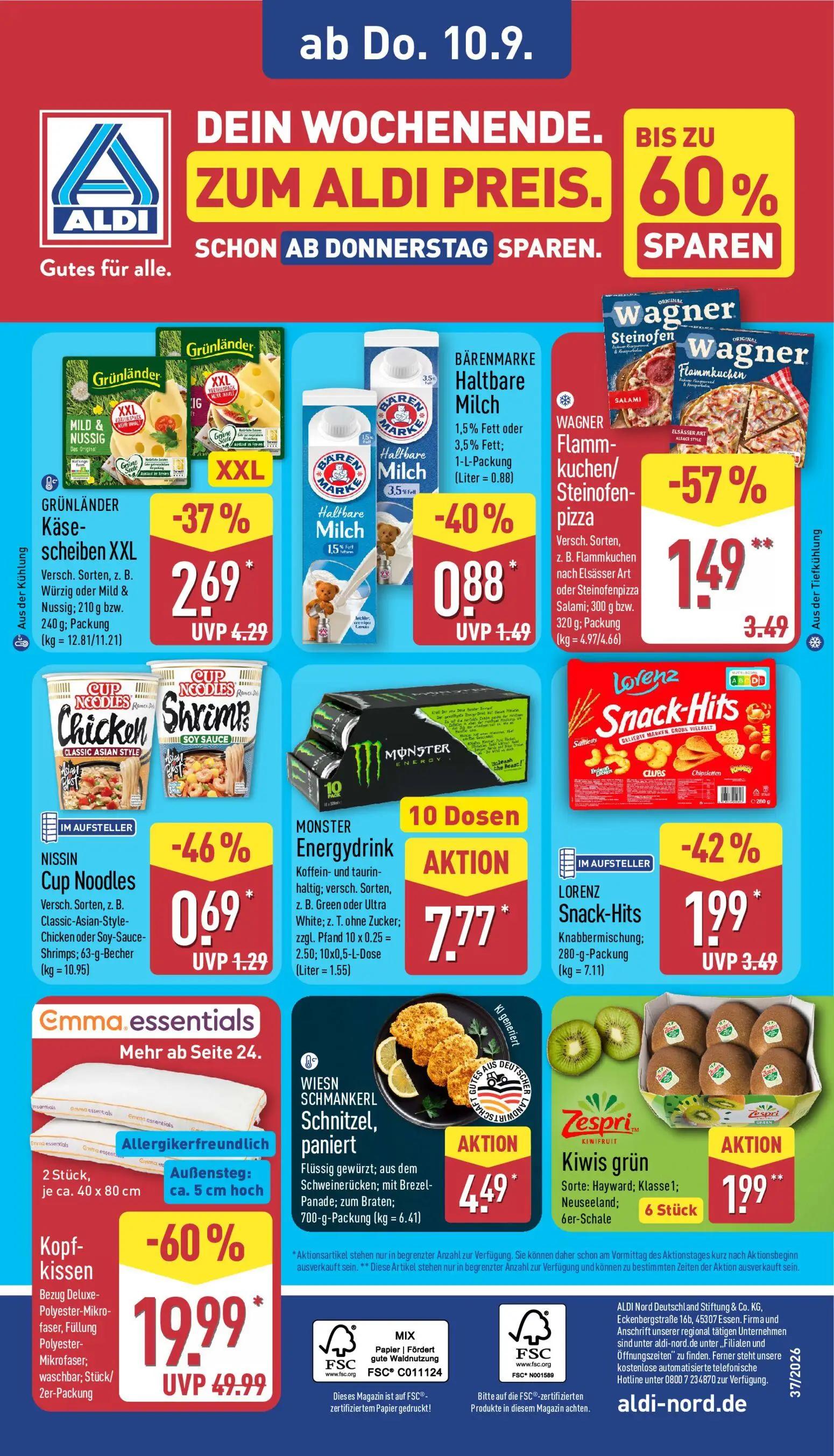 Aldi Nord Prospekt, Seite 32 von 40 — LORENZ Snack-Hits Knabbermischung; 280-g-Packung