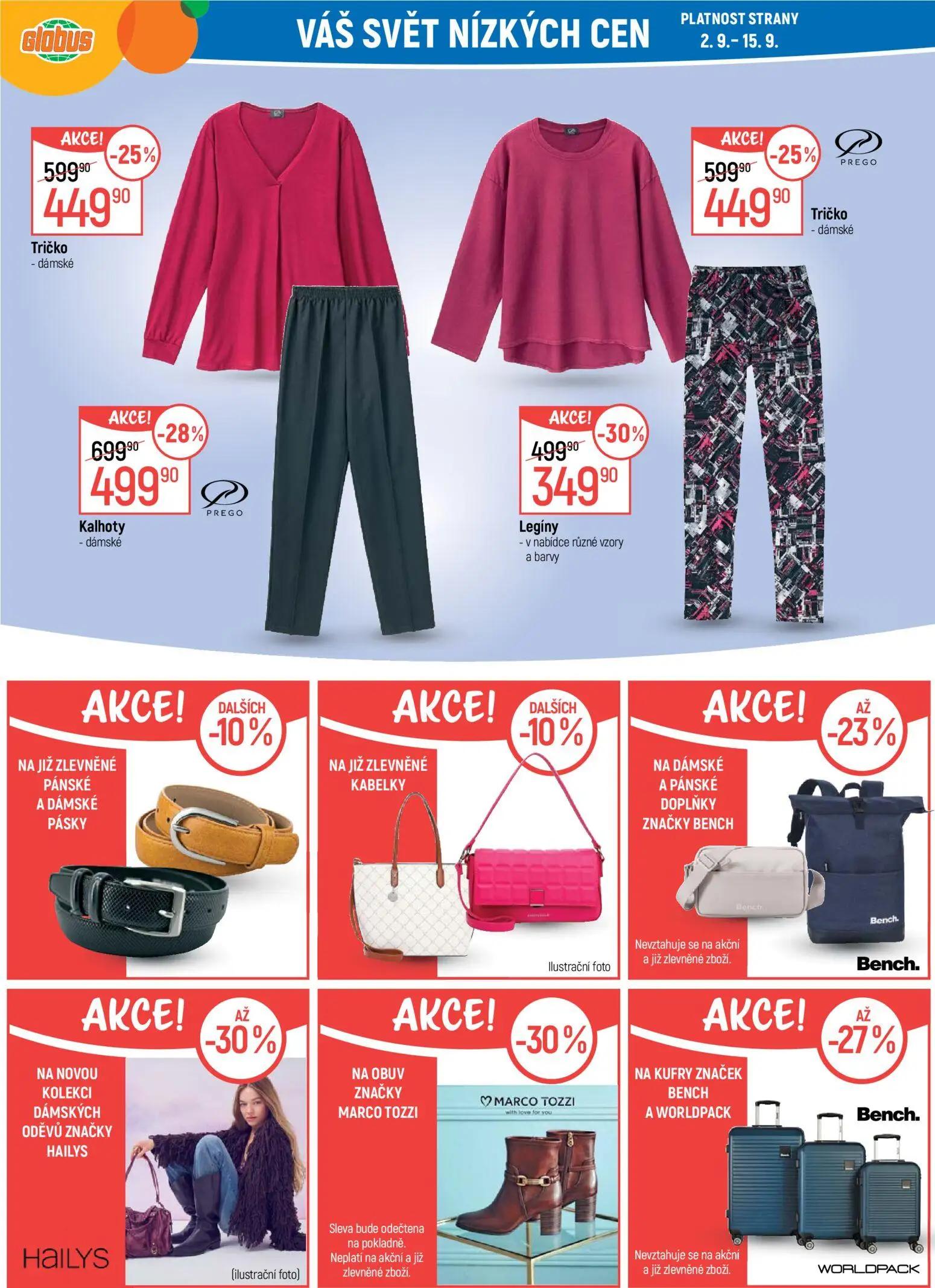 GLOBUS leták, strana 37 z 47 — Kalhoty - dámské, Tričko - dámské, Tričko - dámské