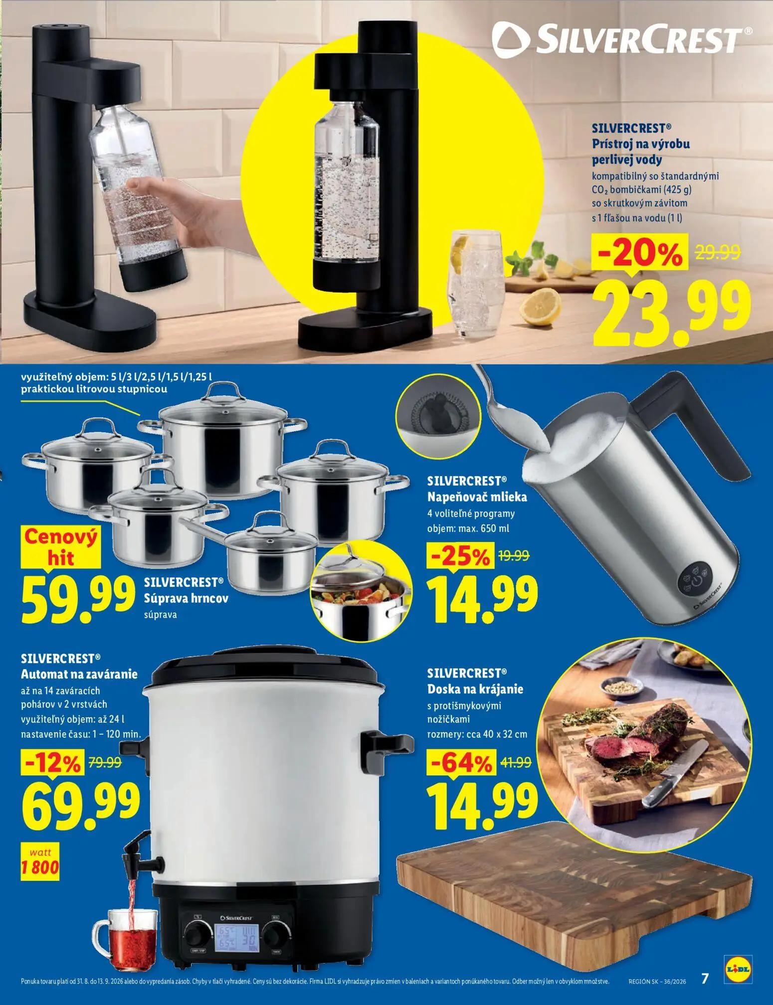 Lidl leták, strana 7 z 8 — SILVERCREST® Doska na krájanie s protišmykovými nožičkami, SILVERCREST® Automat na zaváranie až n…