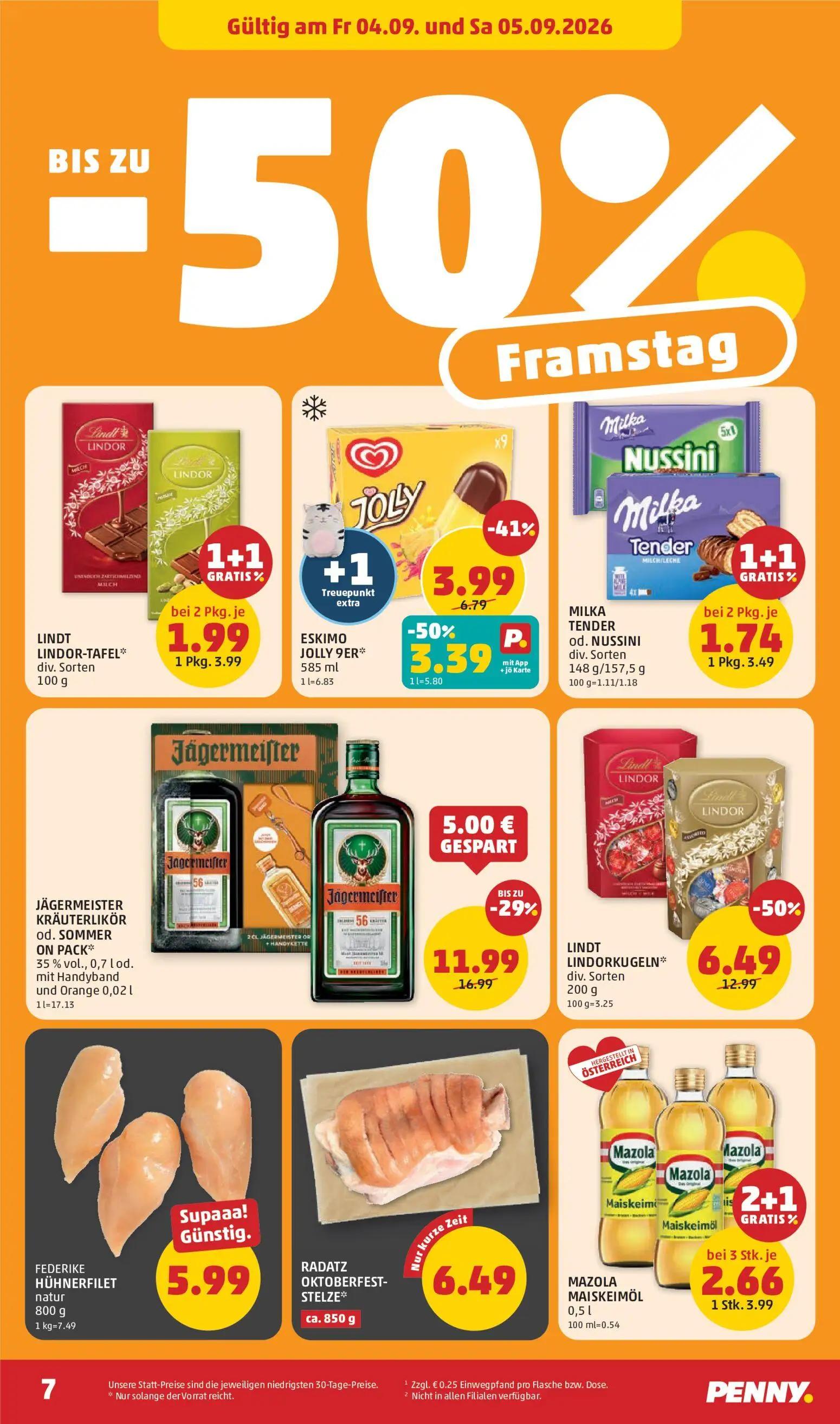 PENNY Prospekt, Seite 7 von 32 — MILKA TENDER od. NUSSINI