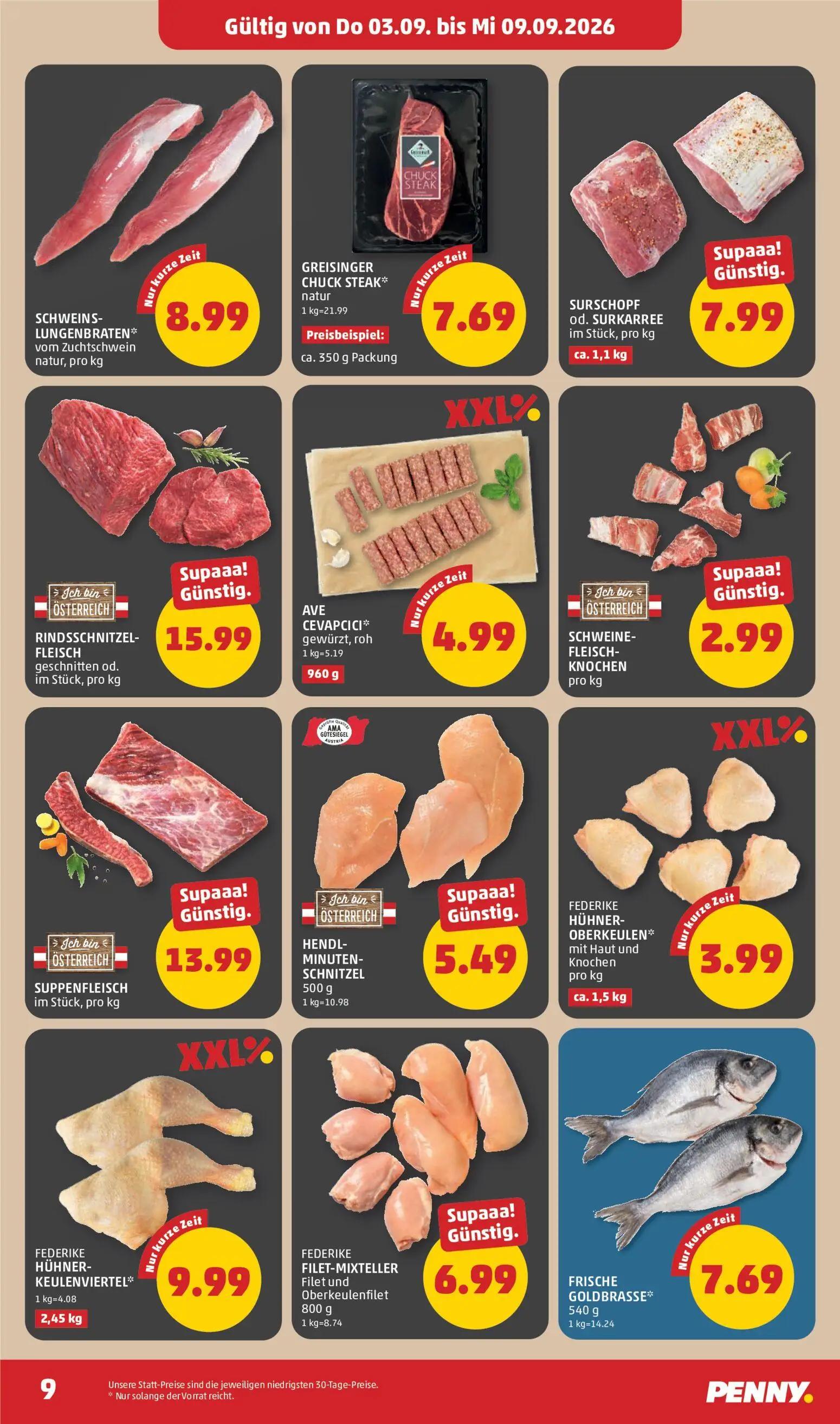 PENNY Prospekt, Seite 9 von 32 — AVE CEVAPCICI* gewürzt, roh