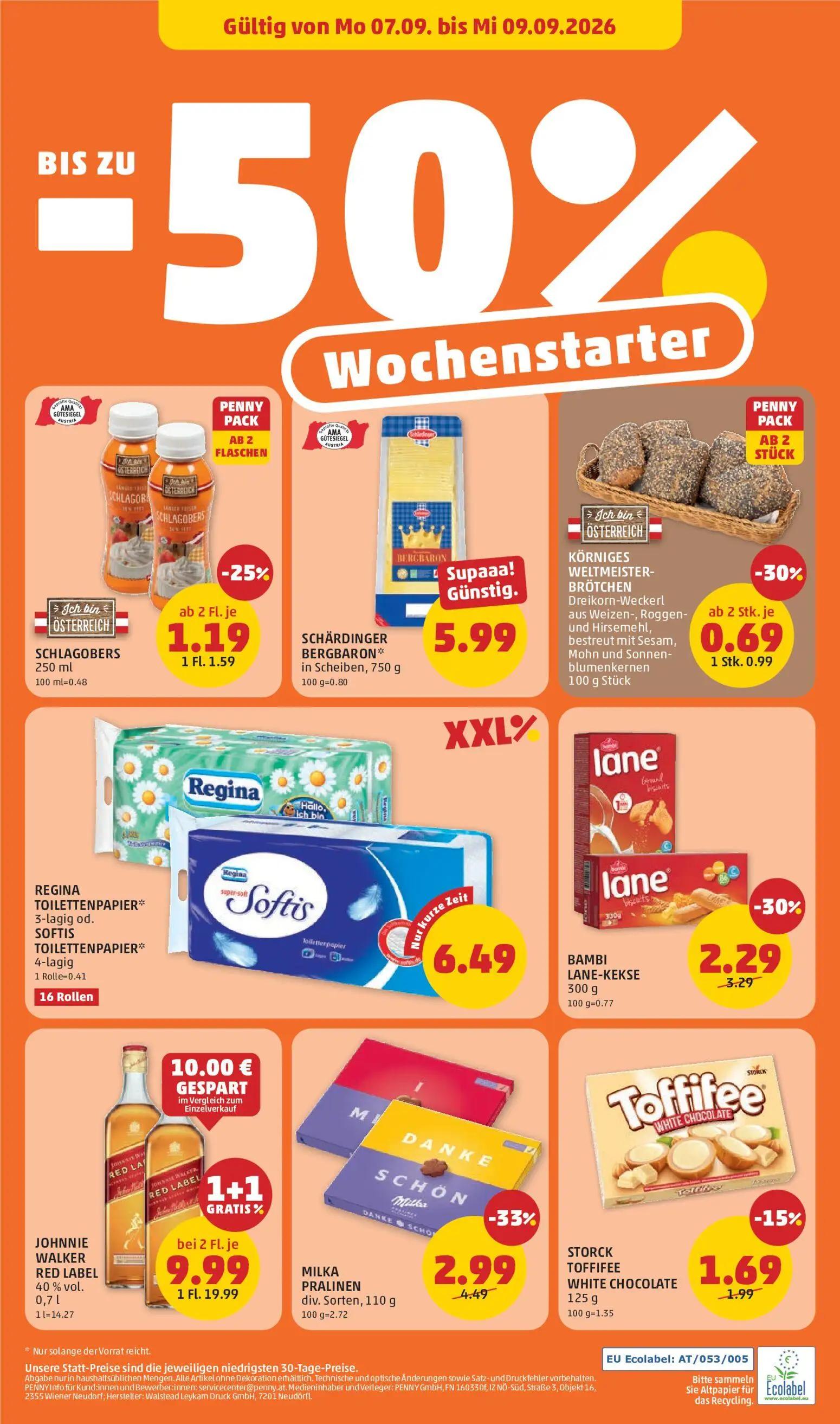 PENNY Prospekt, Seite 28 von 32 — MILKA PRALINEN div. Sorten, STORCK TOFFIFEE WHITE CHOCOLATE, REGINA TOILETTENPAPIER* 3-lag…