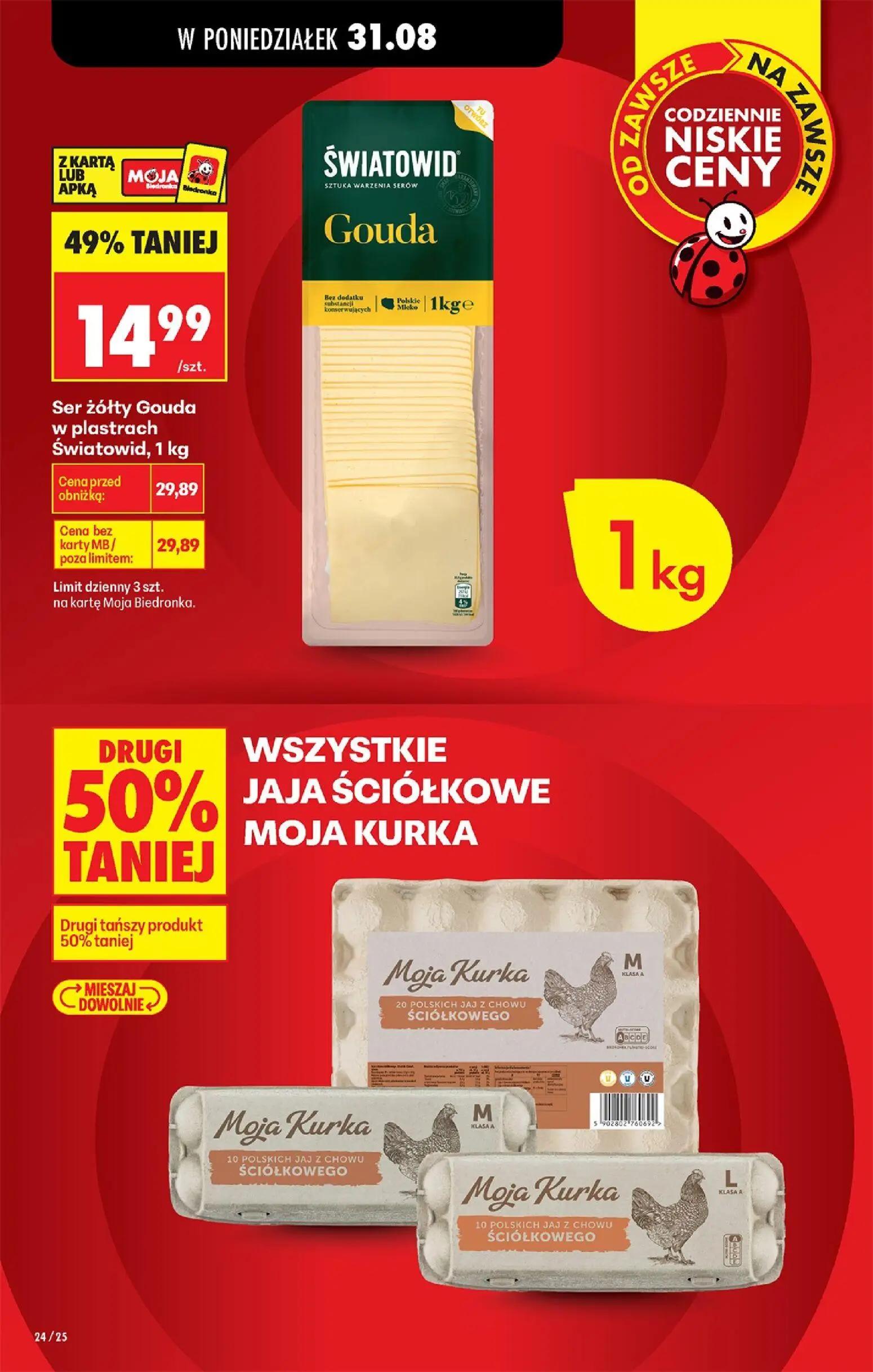 Biedronka gazetka, strona 26 z 113 — Ser żółty Gouda w plastrach Światowid