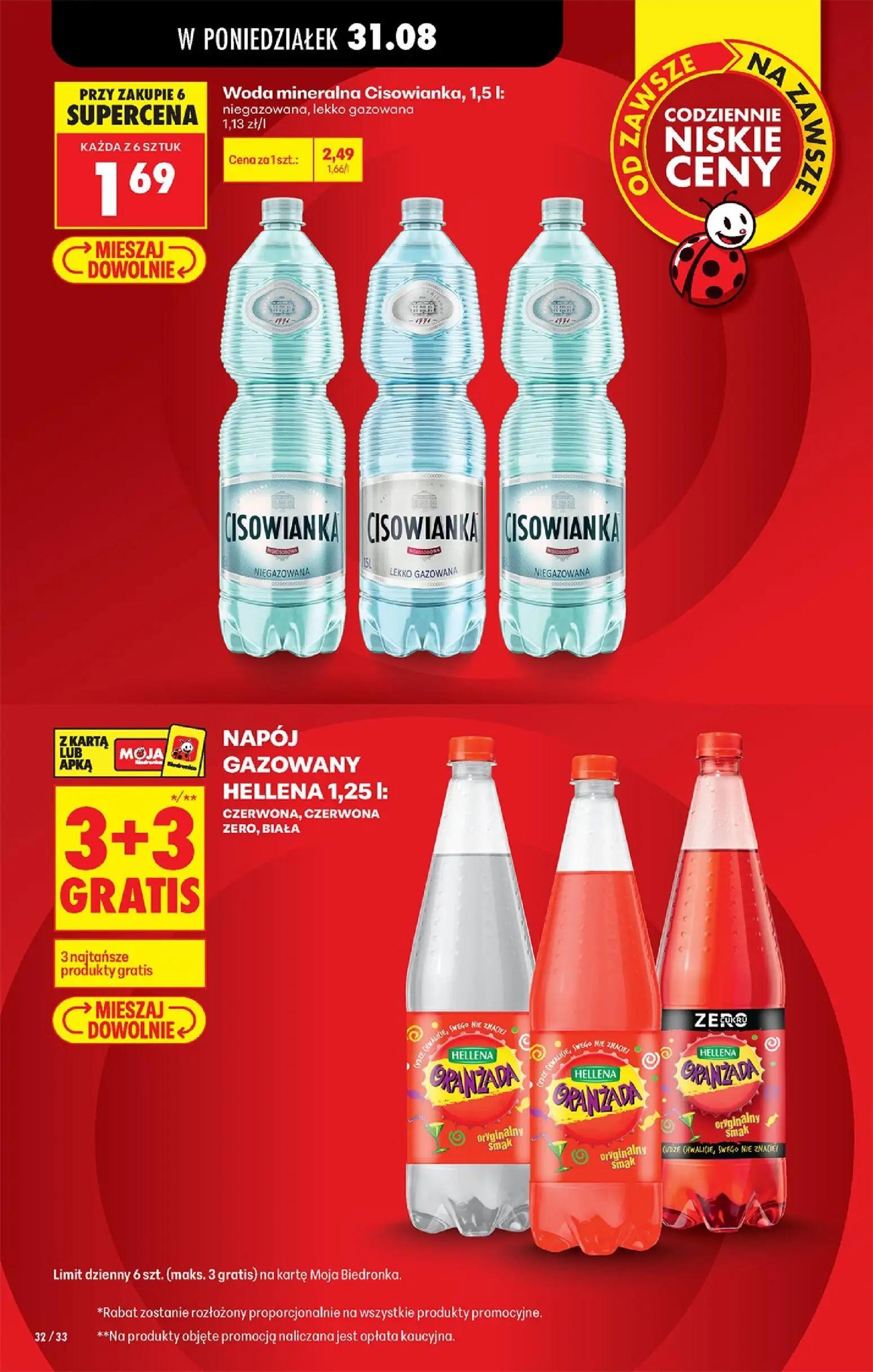 Biedronka gazetka, strona 34 z 113 — Woda mineralna Cisowianka