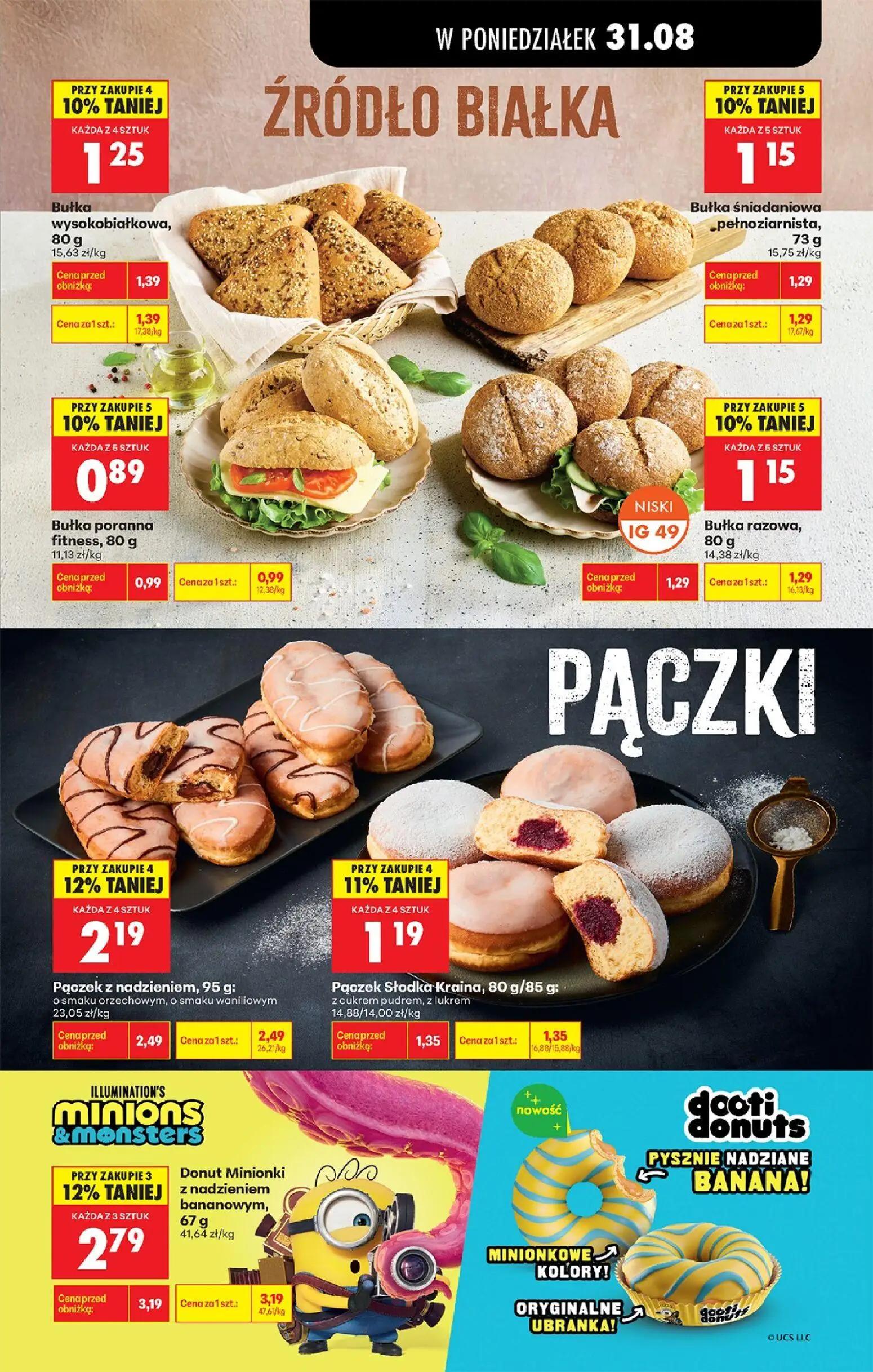 Biedronka gazetka, strona 63 z 113 — Bułka wysokobiałkowa, Bułka śniadaniowa pełnoziarnista, Bułka razowa