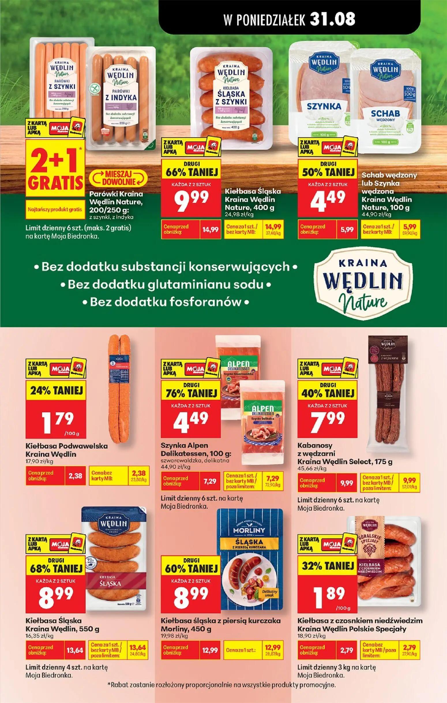 Biedronka gazetka, strona 71 z 113 — Kiełbasa Śląska Kraina Wędlin Nature, Kiełbasa Śląska Kraina Wędlin, Kiełbasa śląska z …