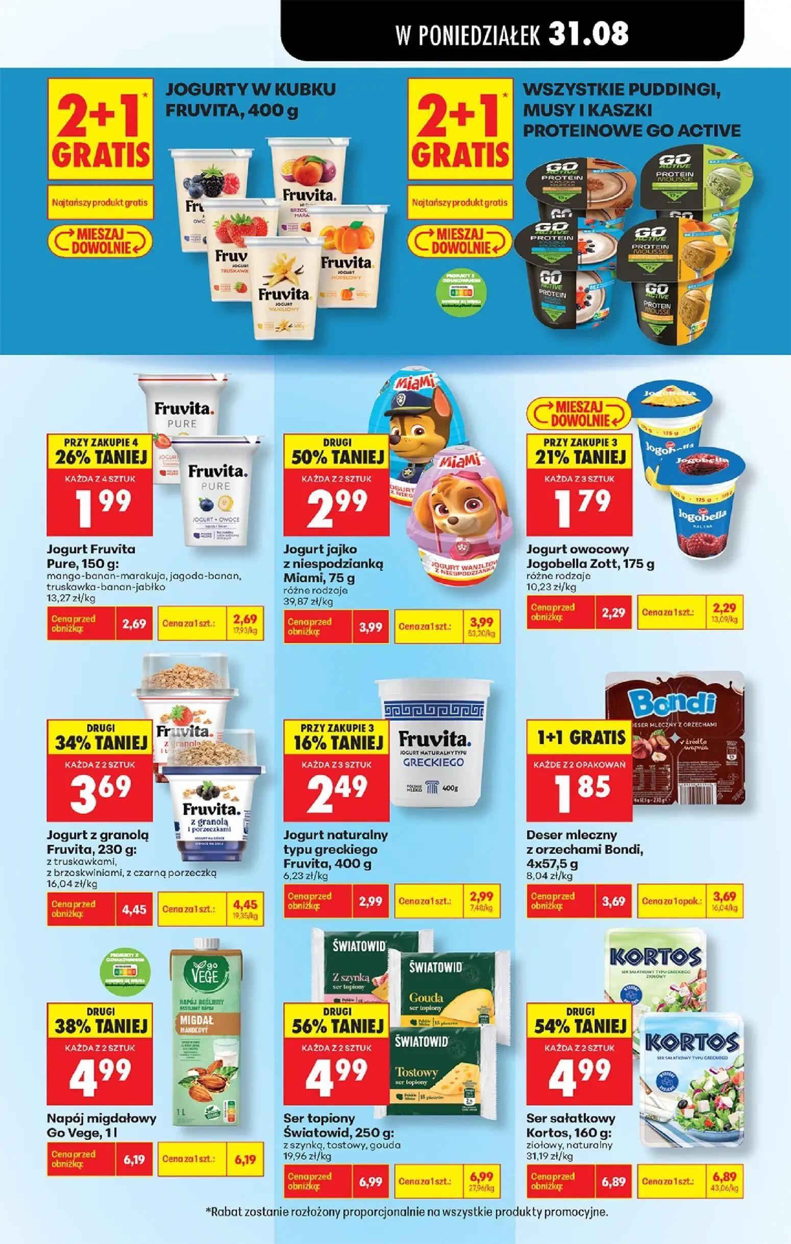 Biedronka gazetka, strona 73 z 113 — Ser topiony Światowid, z szynką, tostowy, gouda, Ser sałatkowy Kortos, ziołowy, natural…