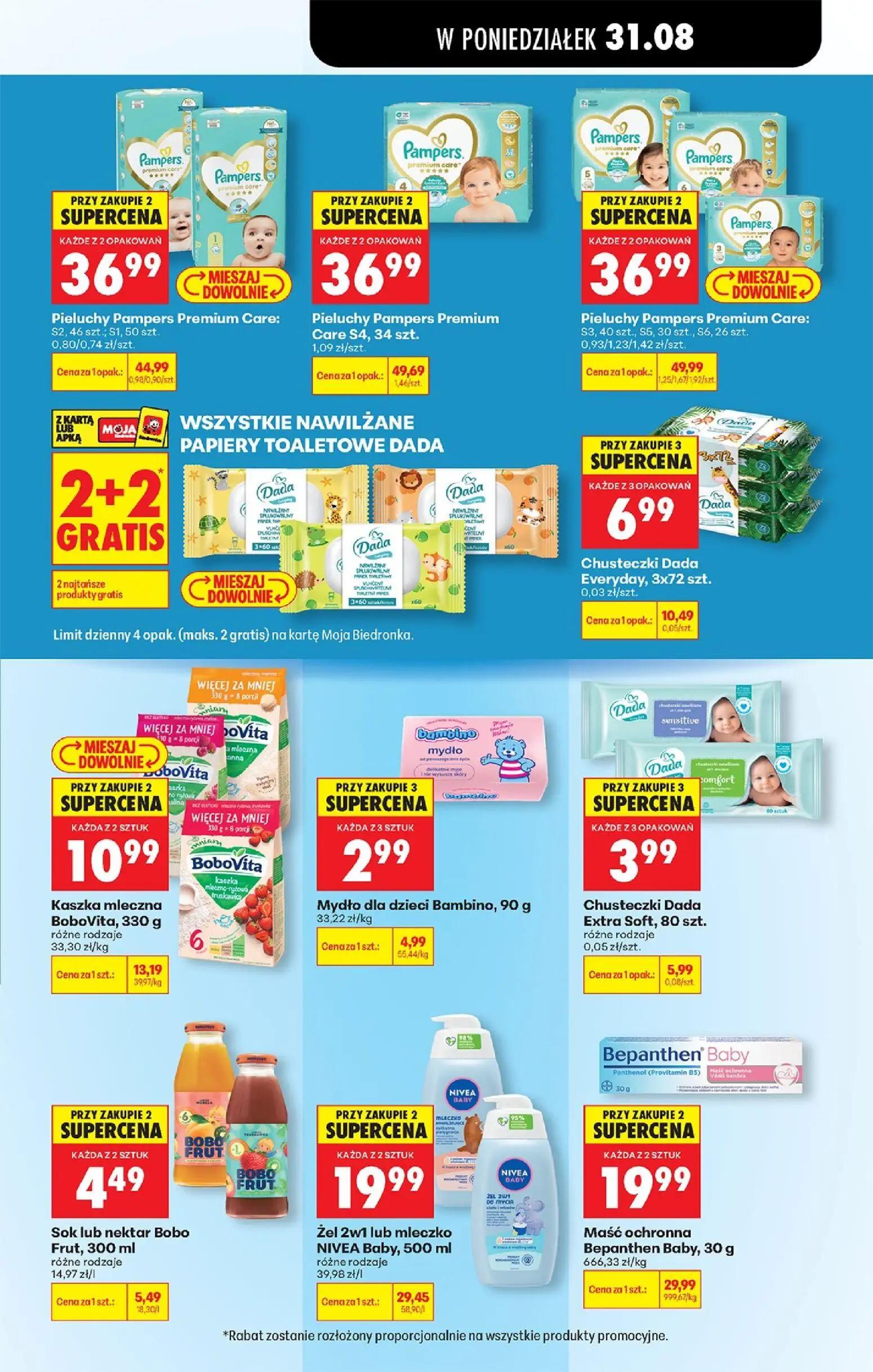 Biedronka gazetka, strona 102 z 113 — Pieluchy Pampers Premium Care, Pieluchy Pampers Premium Care S4, Maść ochronna Bepanth…