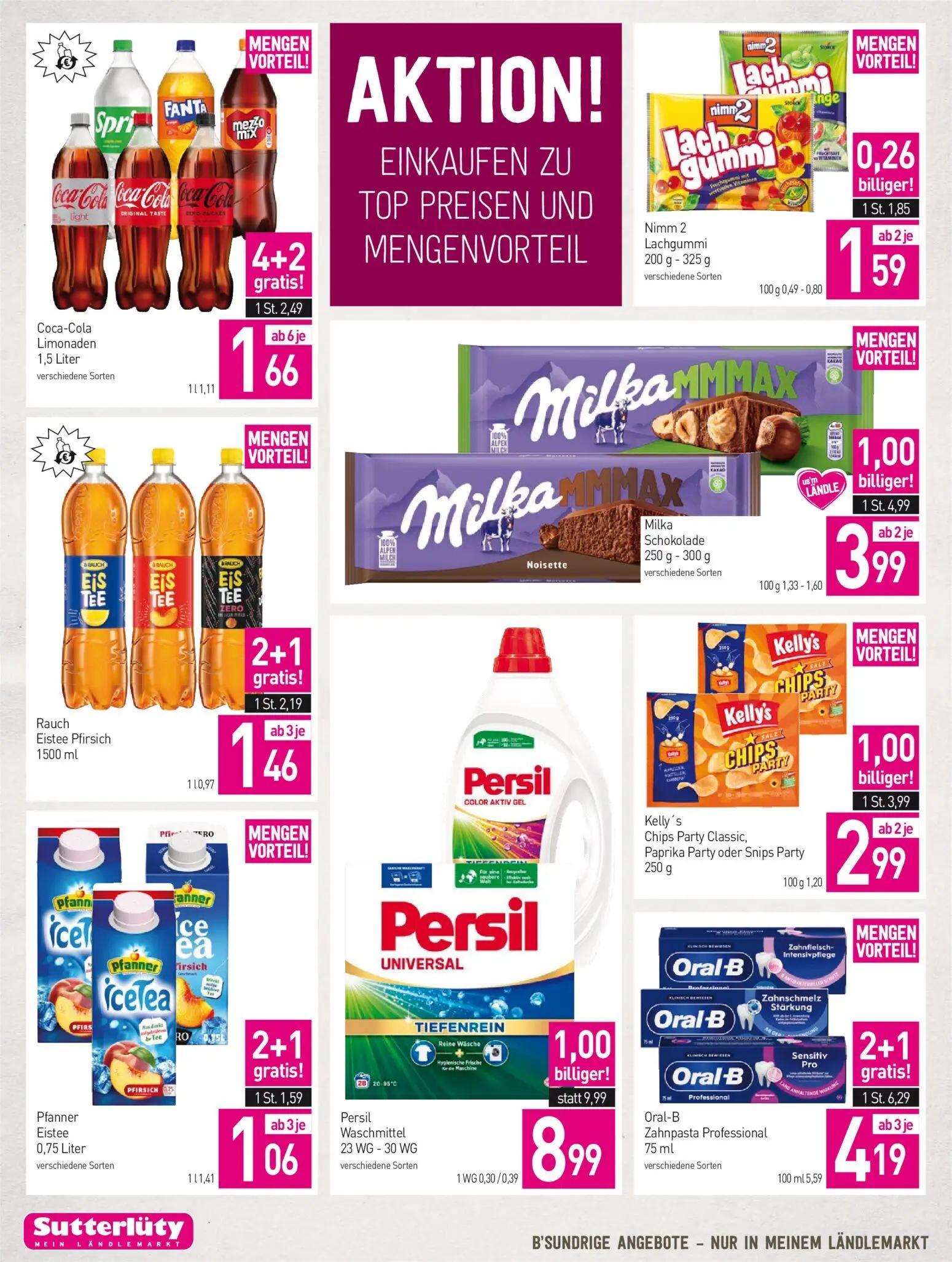 Sutterlüty Prospekt, Seite 6 von 8 — Oral-B Zahnpasta Professional, Milka Schokolade, Kelly's Chips Party Classic