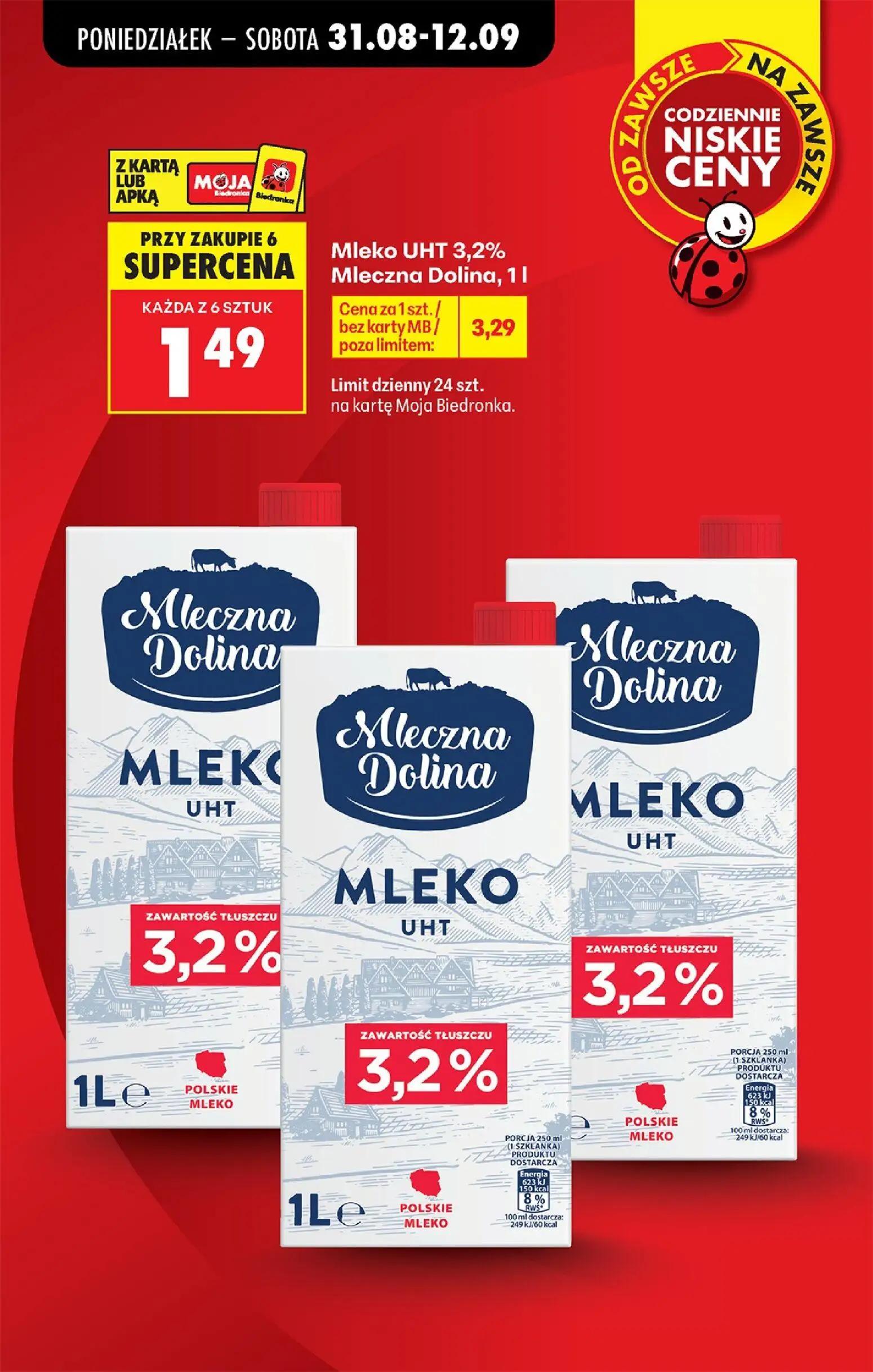 Biedronka gazetka, strona 5 z 89 — Mleko UHT Mleczna Dolina